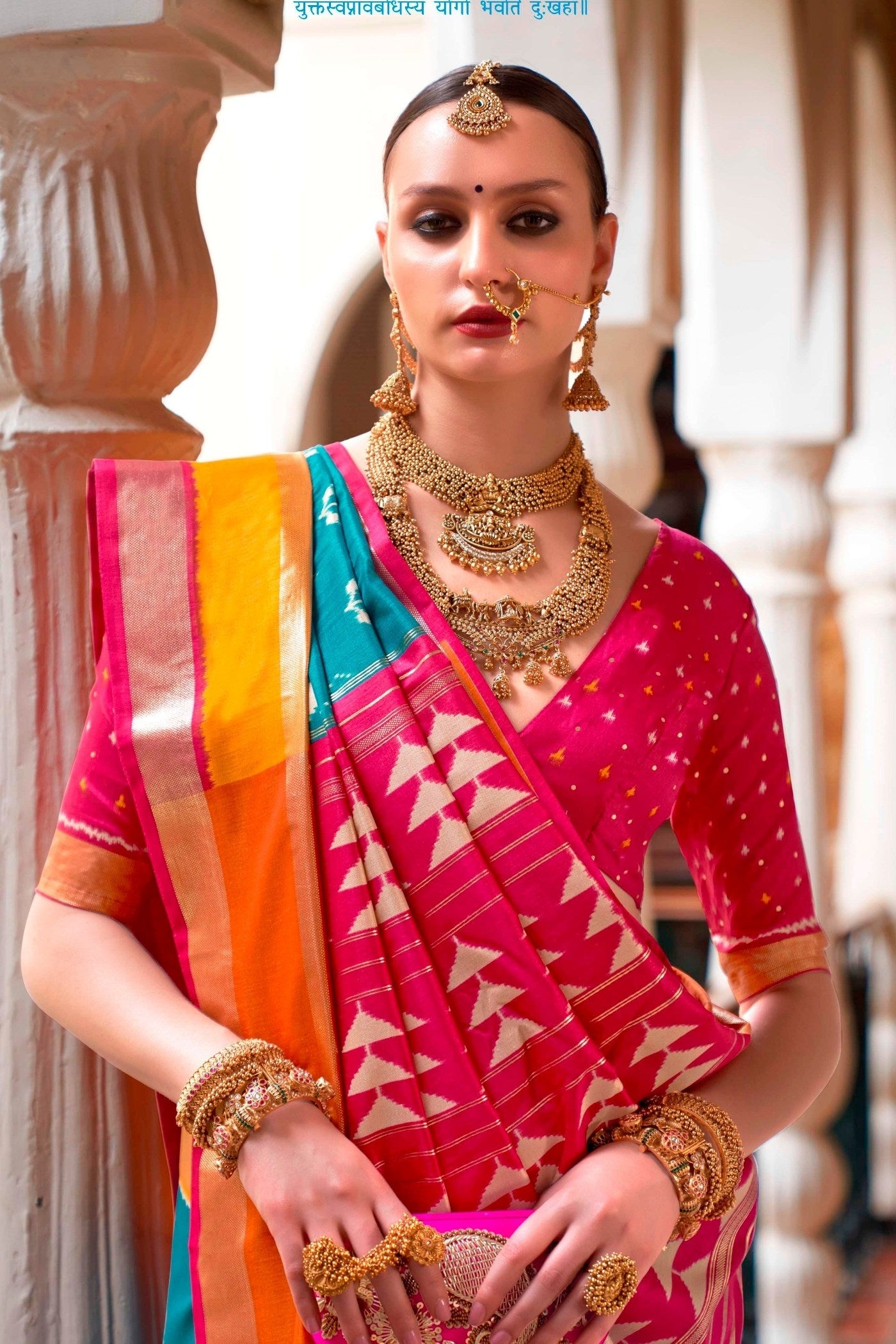 MySilkLove Ice Blue Mist Printed Patola Saree