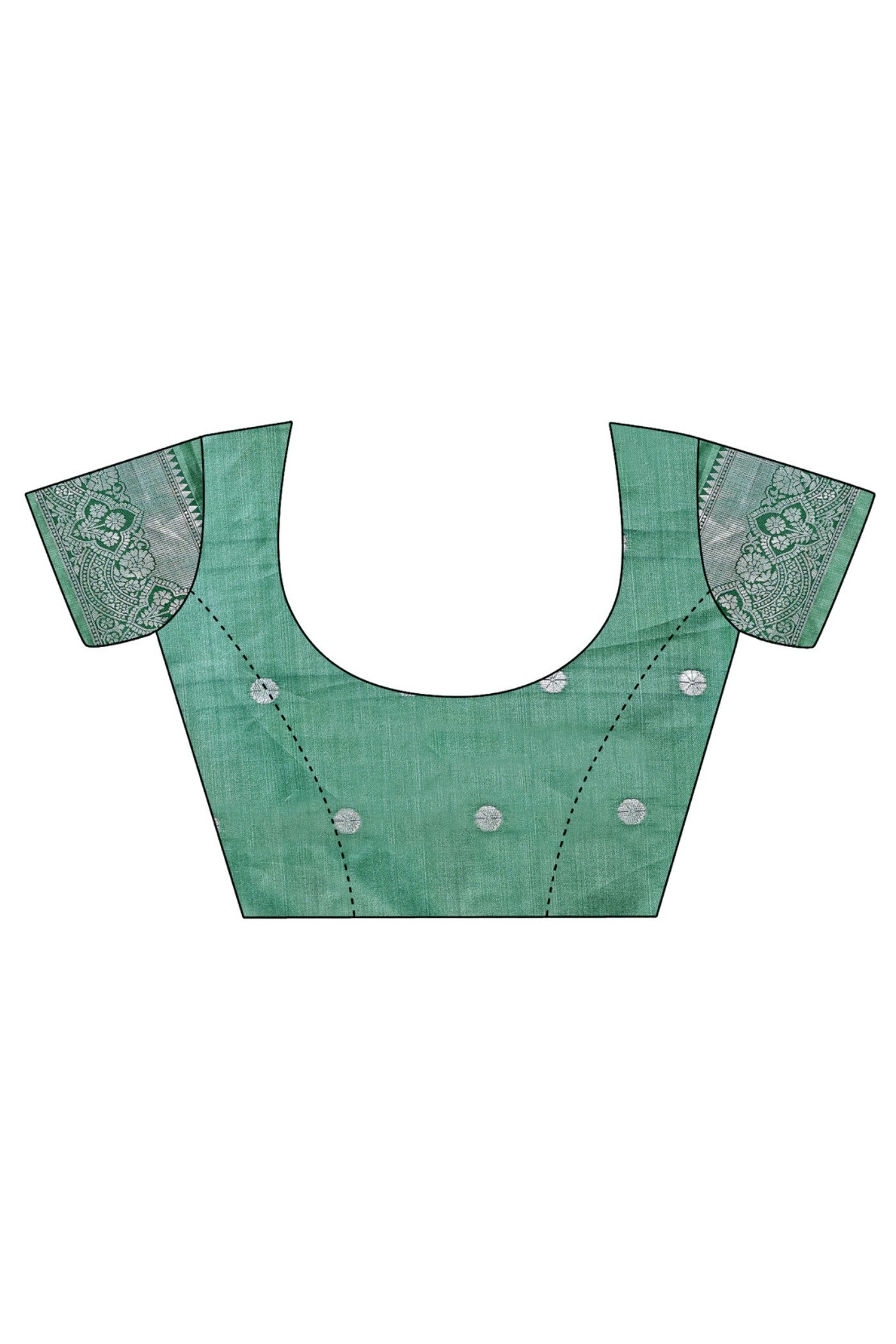 Buy MySilkLove Sage Green Woven Banarasi Saree Online