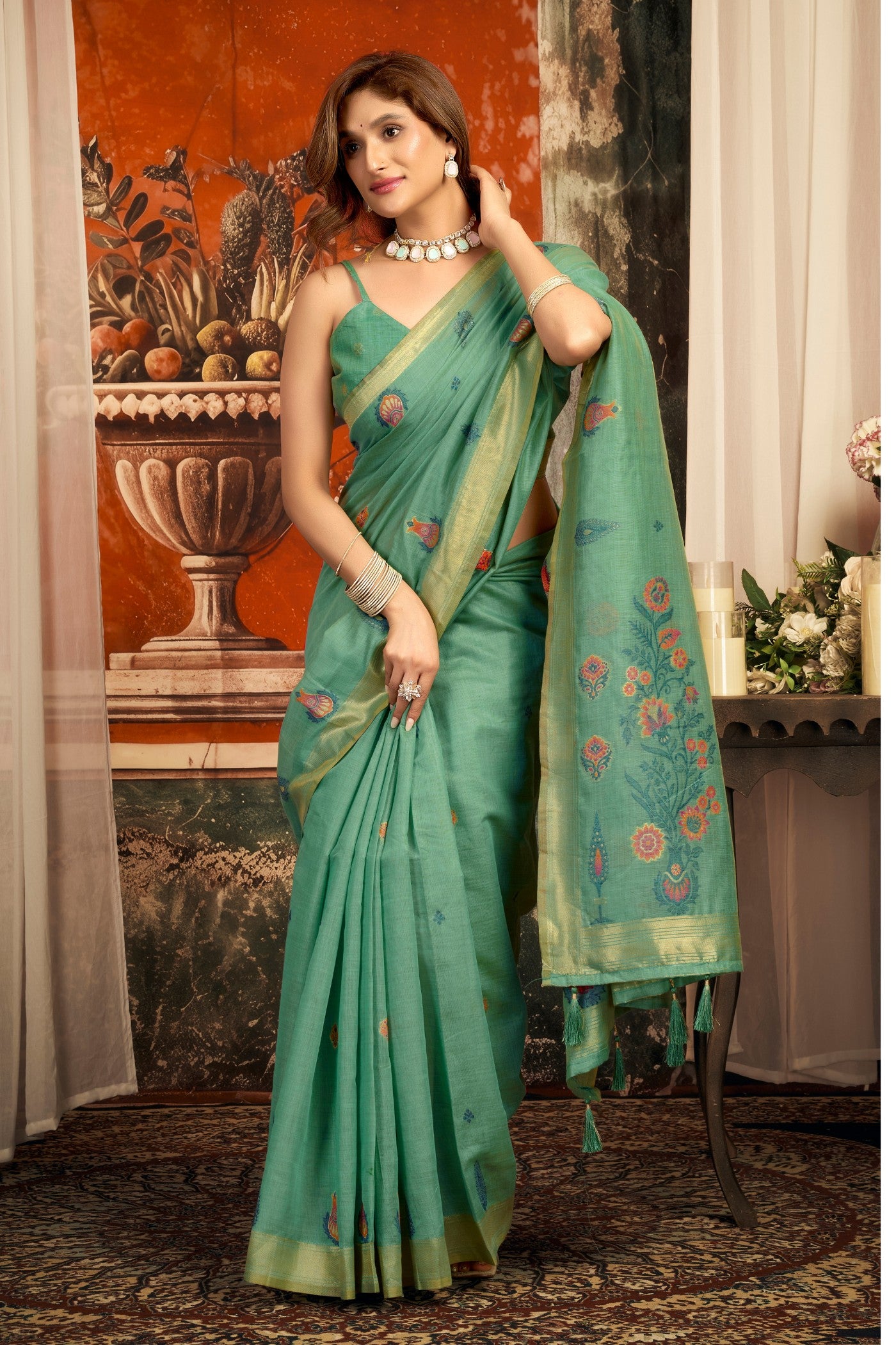 Buy MySilkLove Evergreen Handloom Cotton Saree Online
