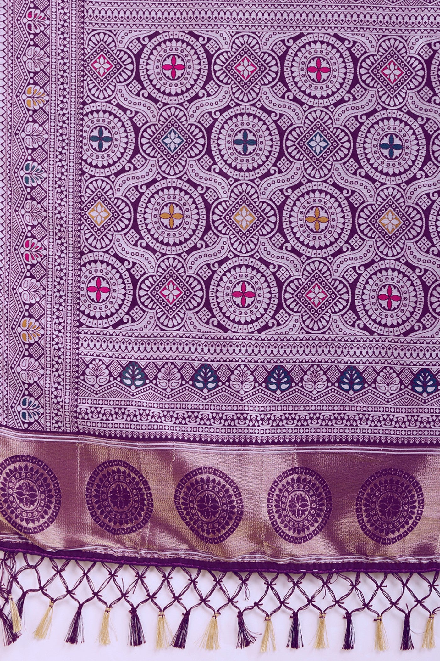 Buy MySilkLove Violet Purple Woven Banarasi Saree Online