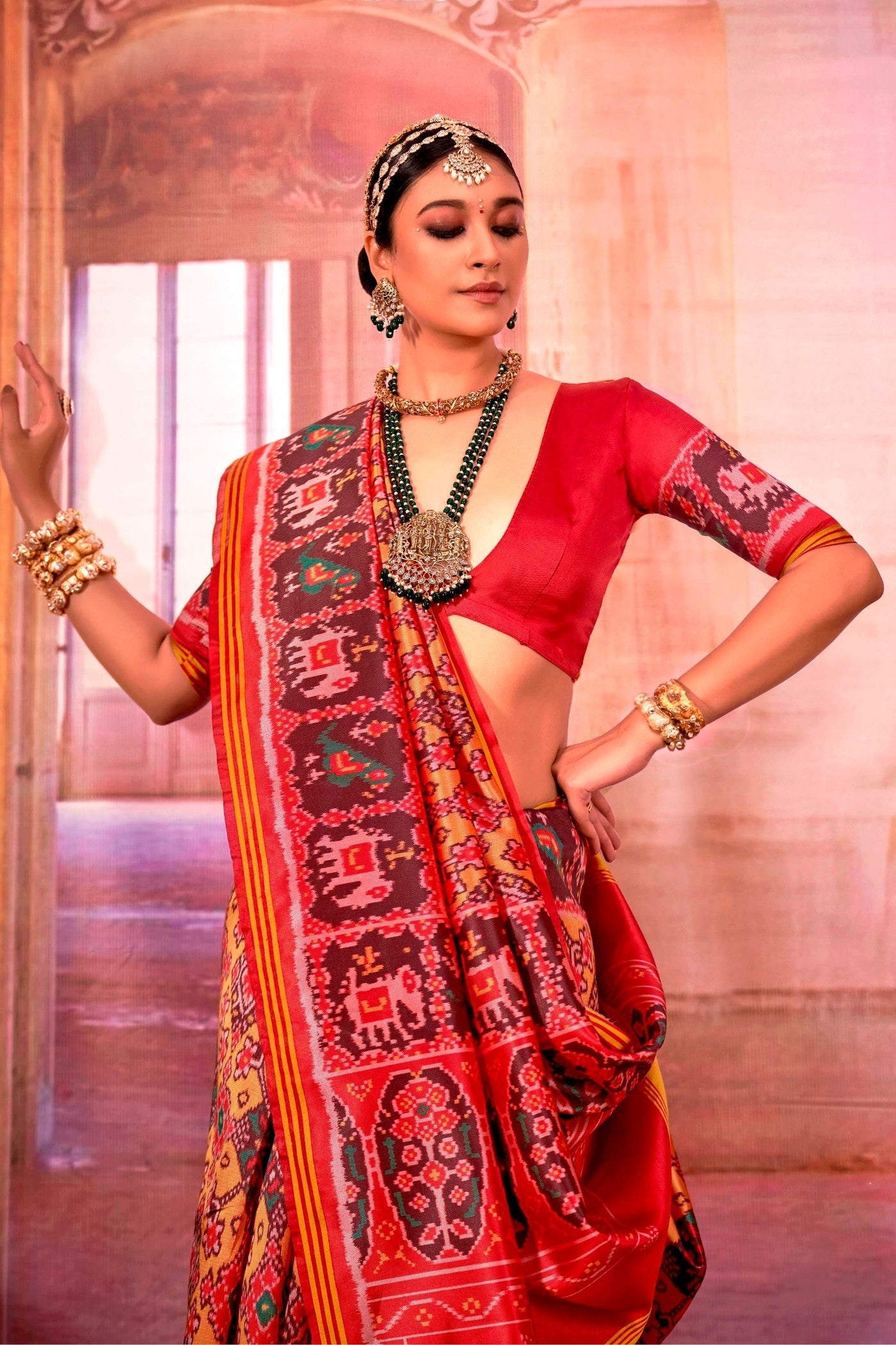 MySilkLove Sunny Yellow Printed Patola Saree