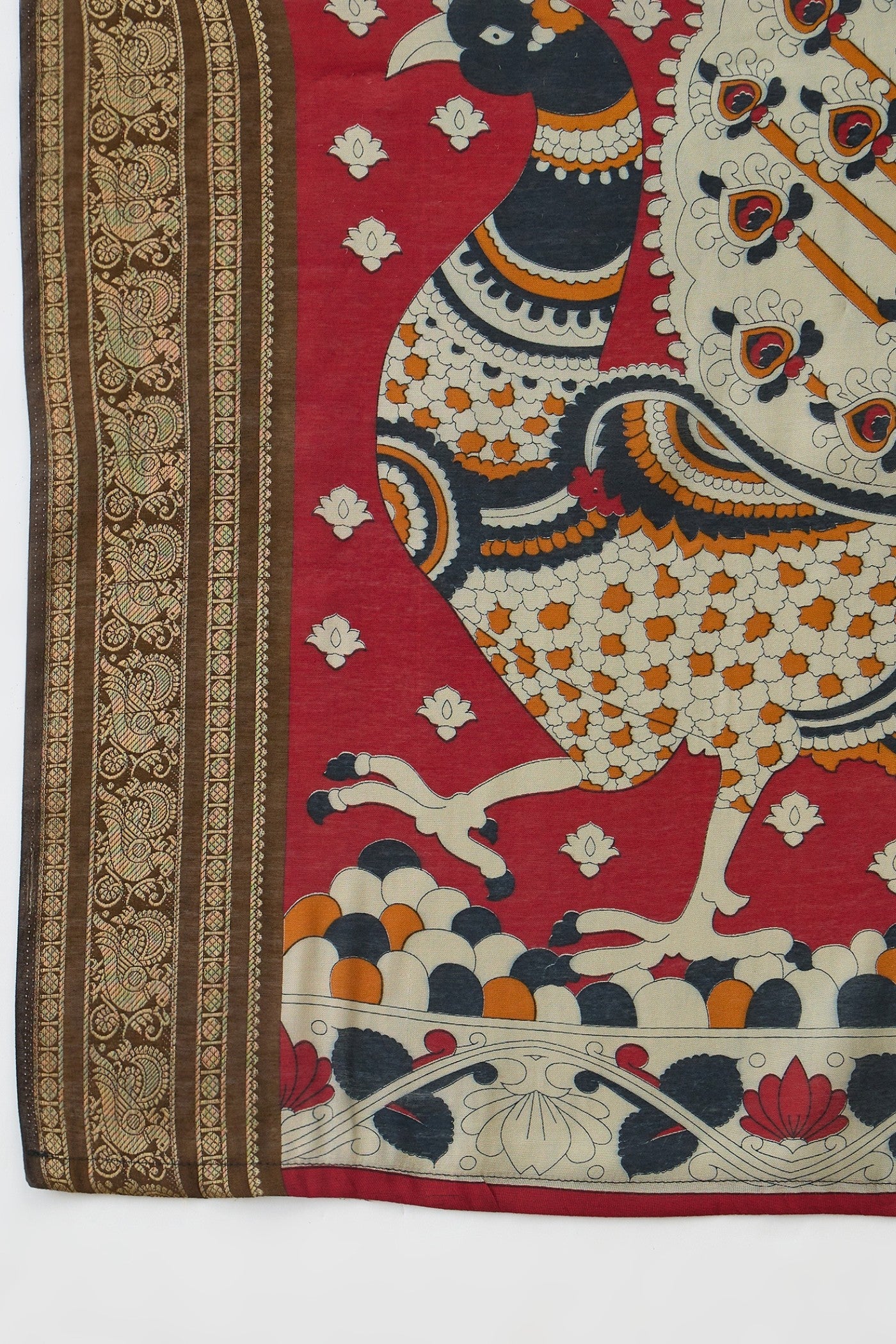 Buy MySilkLove Ink Black Printed Cotton Saree Online