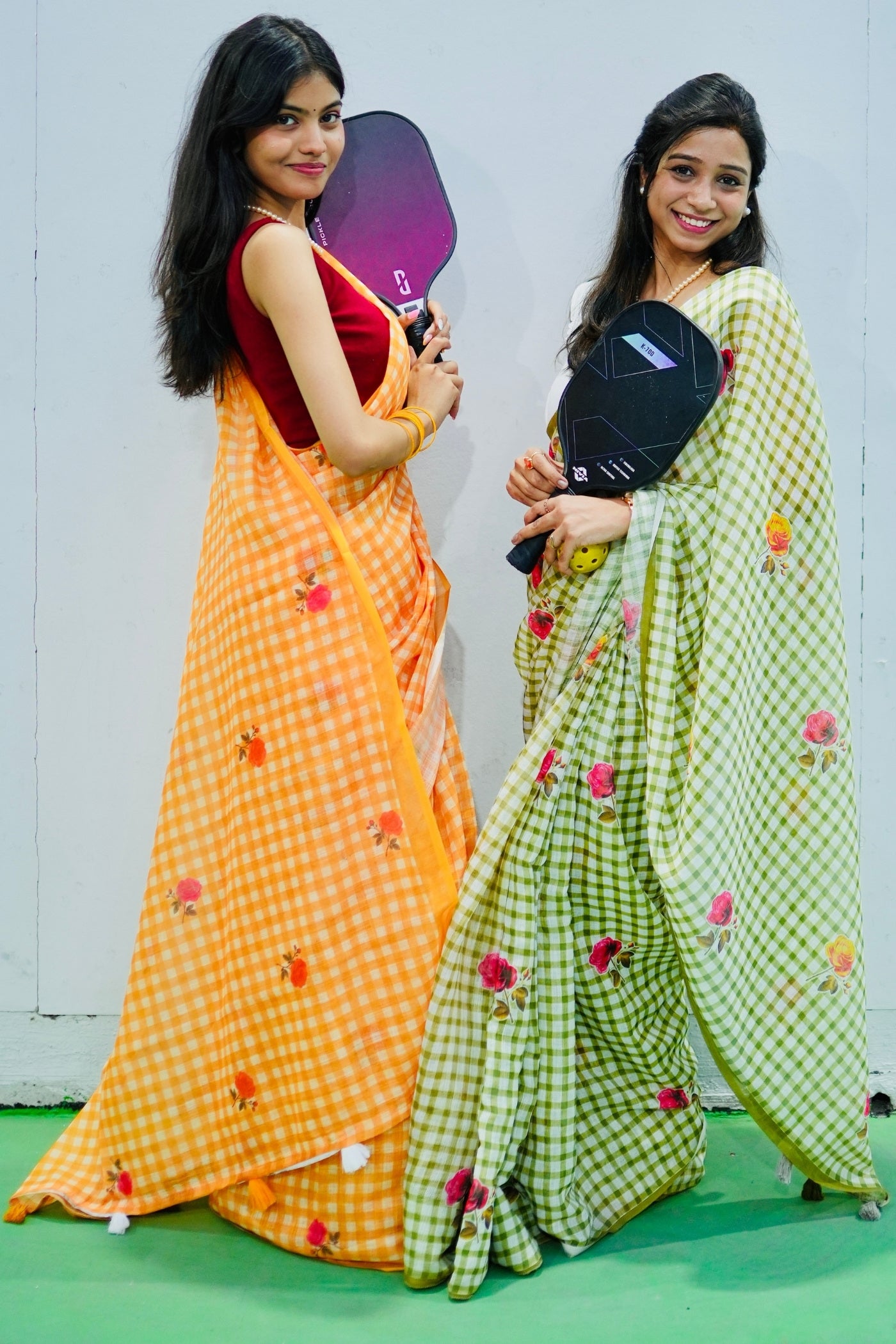 Buy MySilkLove Jonquil Yellow Soft Linen Cotton Printed Saree Online