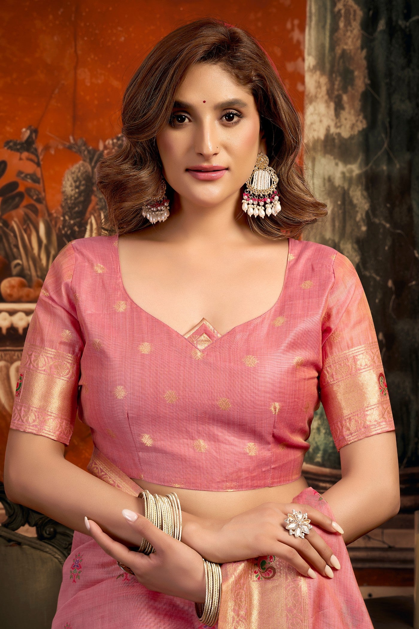 Buy MySilkLove Amaranth Pink Zari Woven Paithani Saree Online