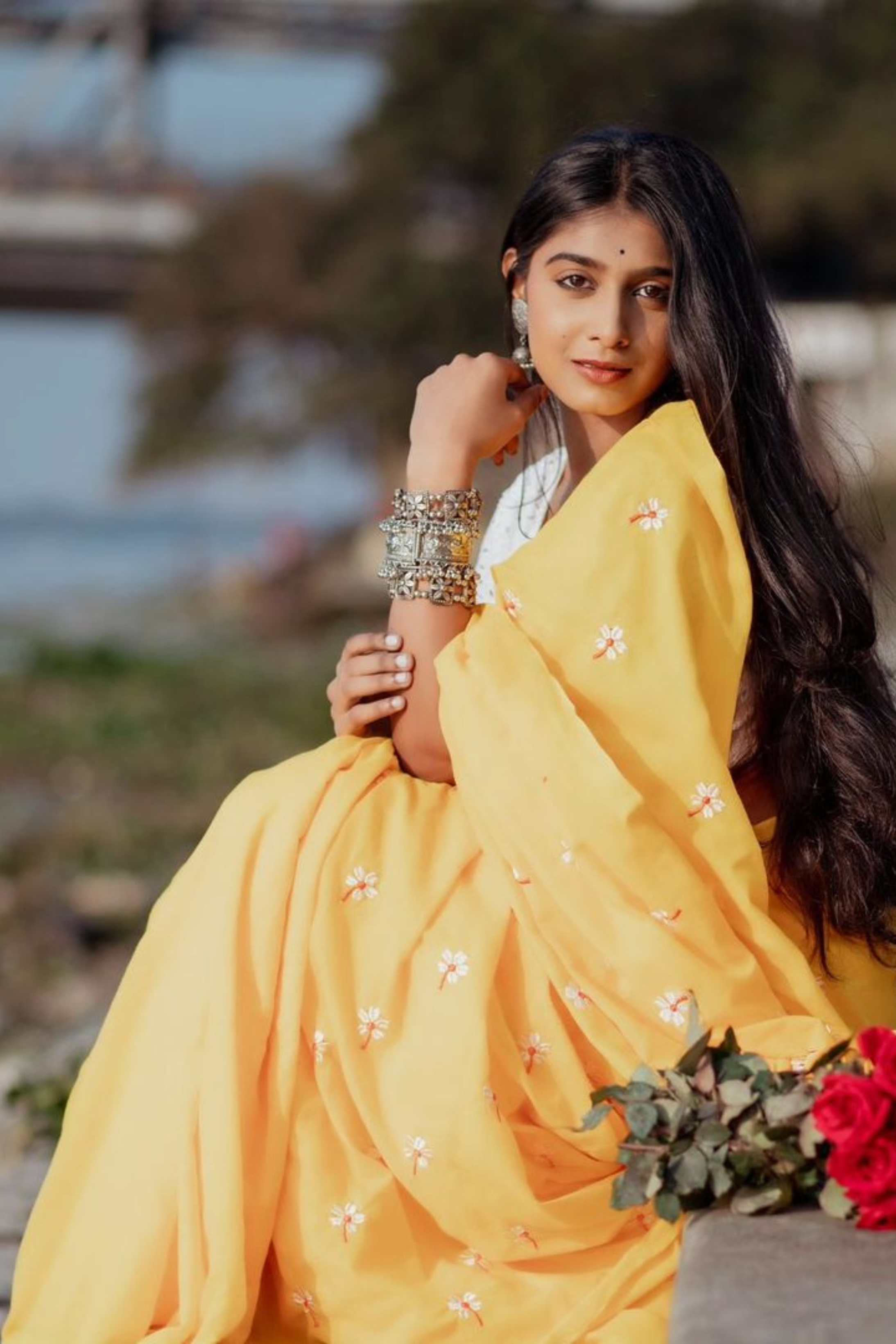 Buy MySilkLove Mustard Yellow Mul Cotton Handloom Saree Online