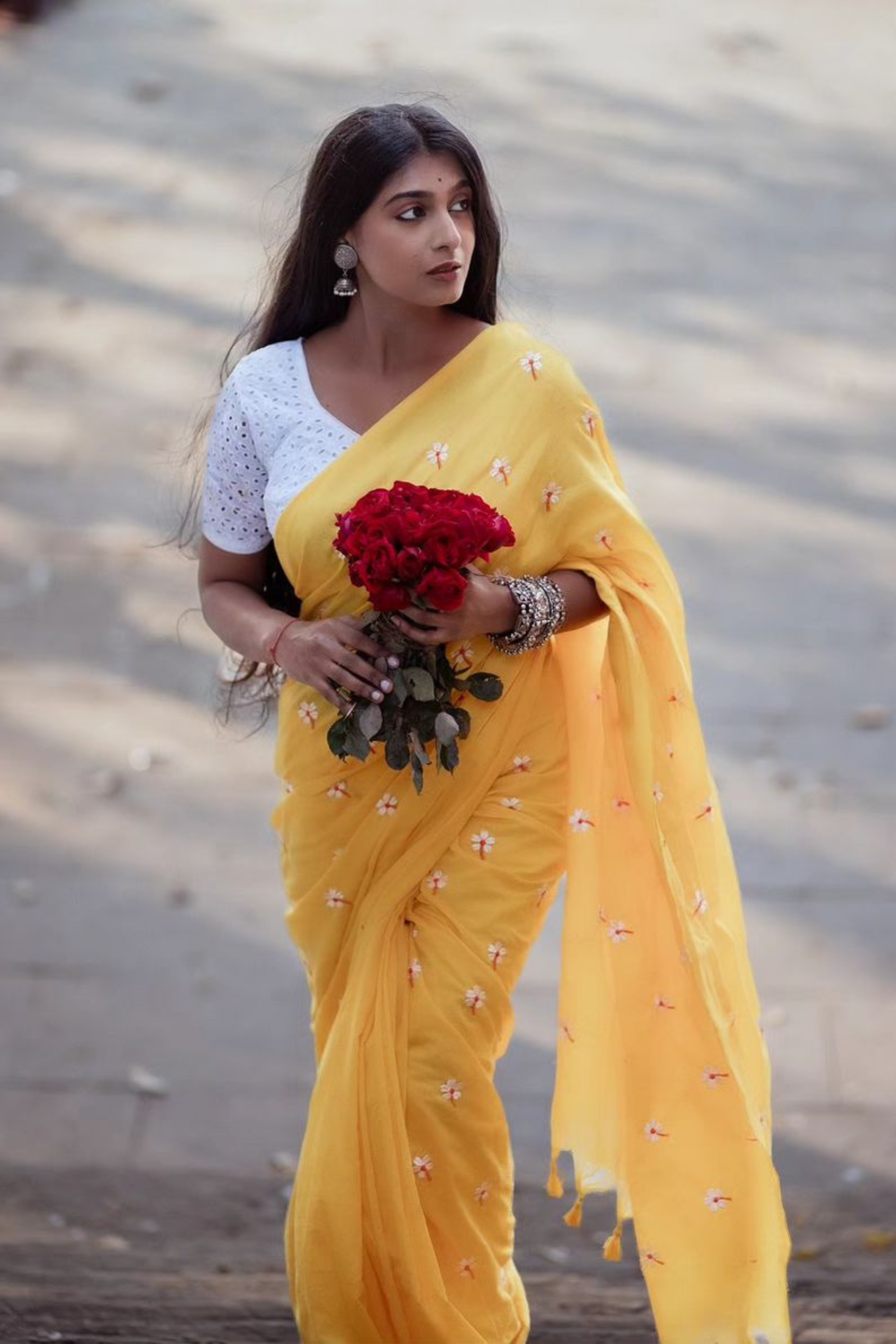 Buy MySilkLove Mustard Yellow Mul Cotton Handloom Saree Online