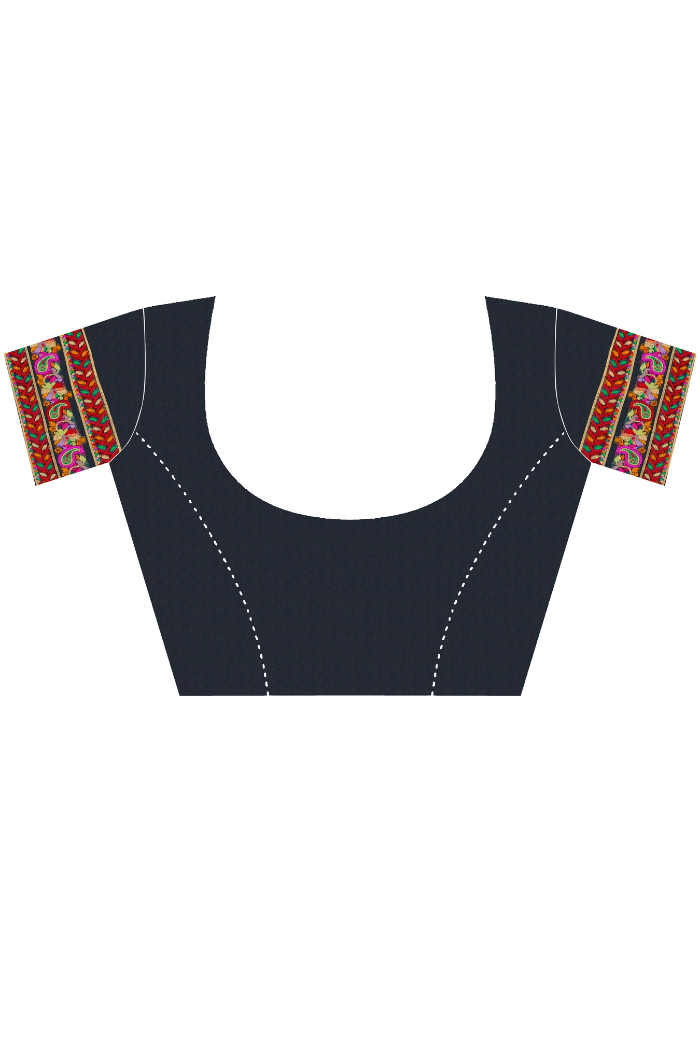 Buy MySilkLove Blackberry Kashmiri Handloom Jamewar Saree Online