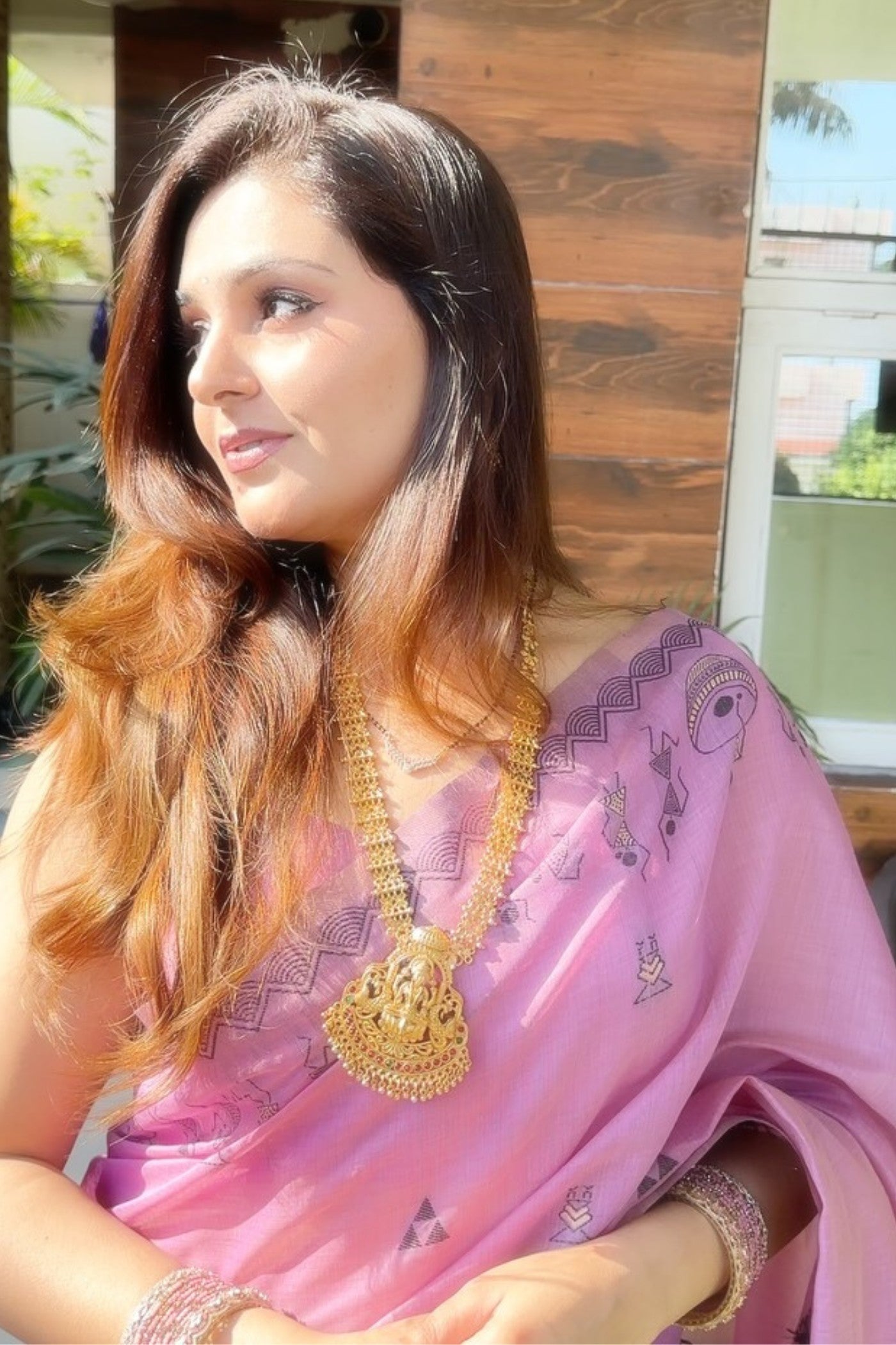 Buy MySilkLove Thistle Purple Woven Modal Cotton Saree Online