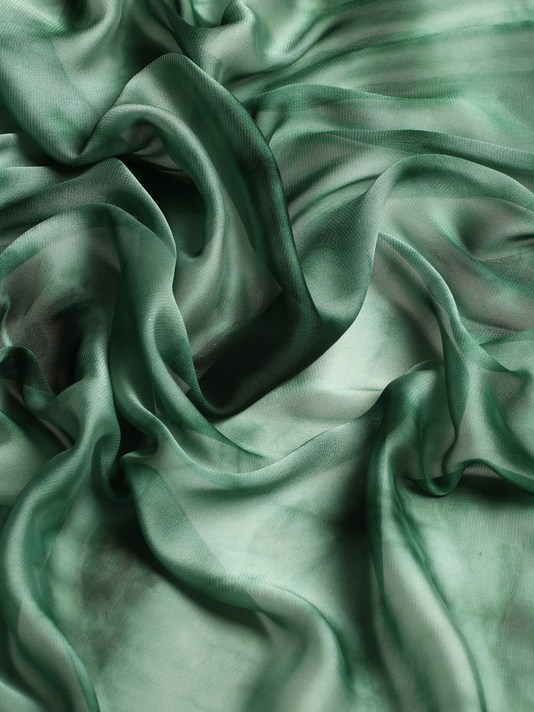 Buy MySilkLove Acapulco Green Satin Partywear Saree Online