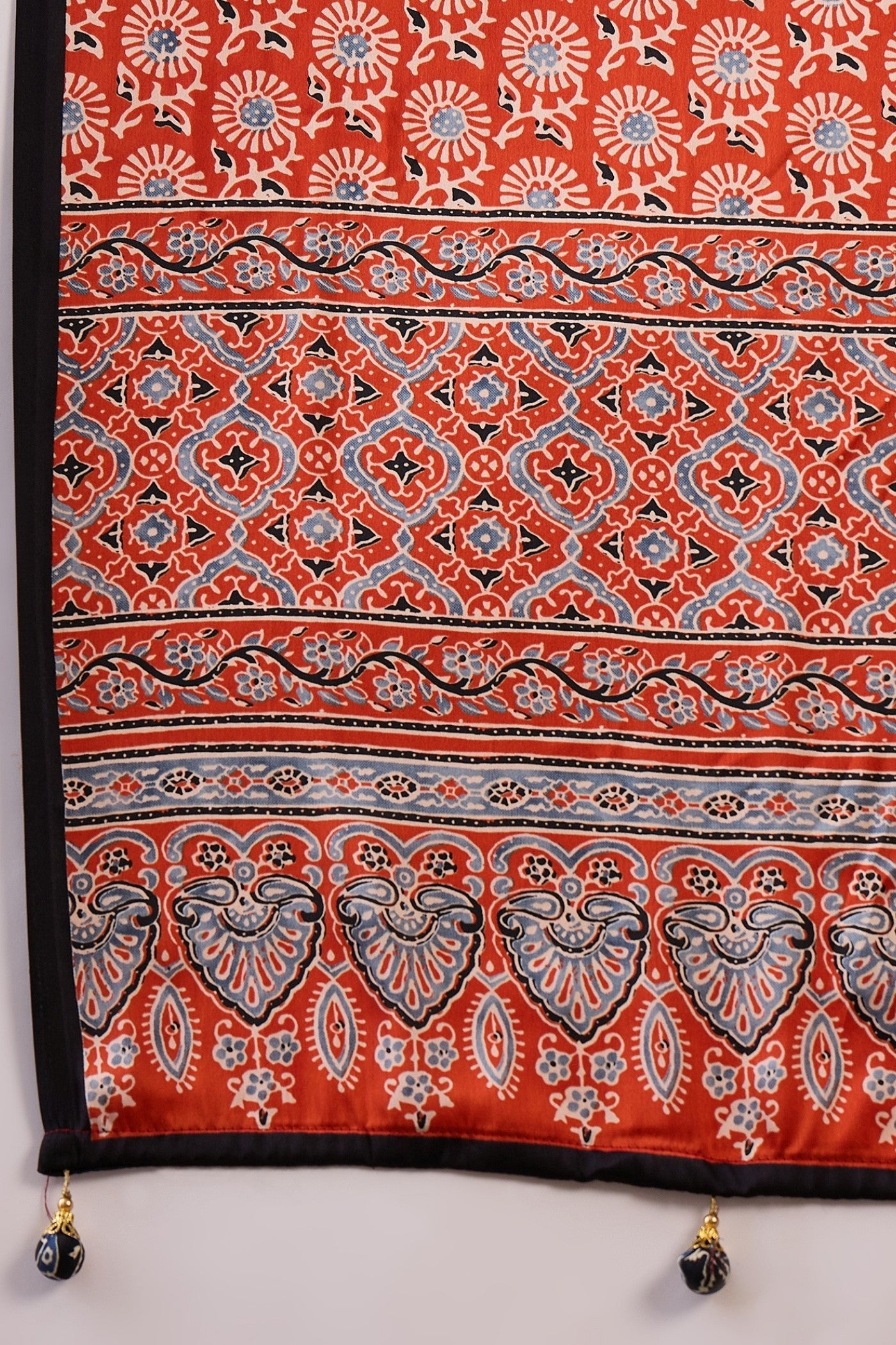 Buy MySilkLove Licorice Black Printed Satin Gaji Silk Saree Online