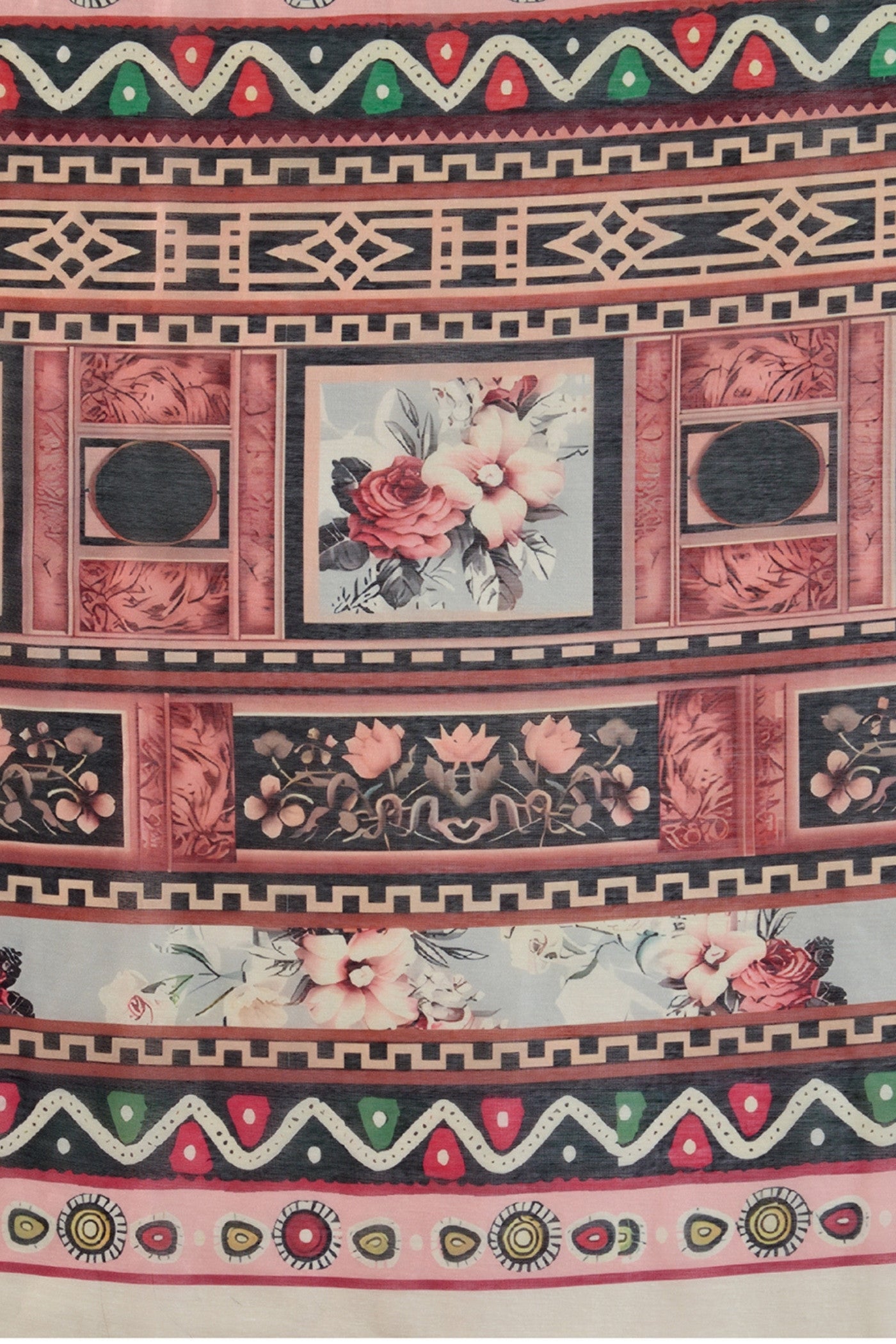 Buy MySilkLove Multicolor Pink Digital Printed Saree Online