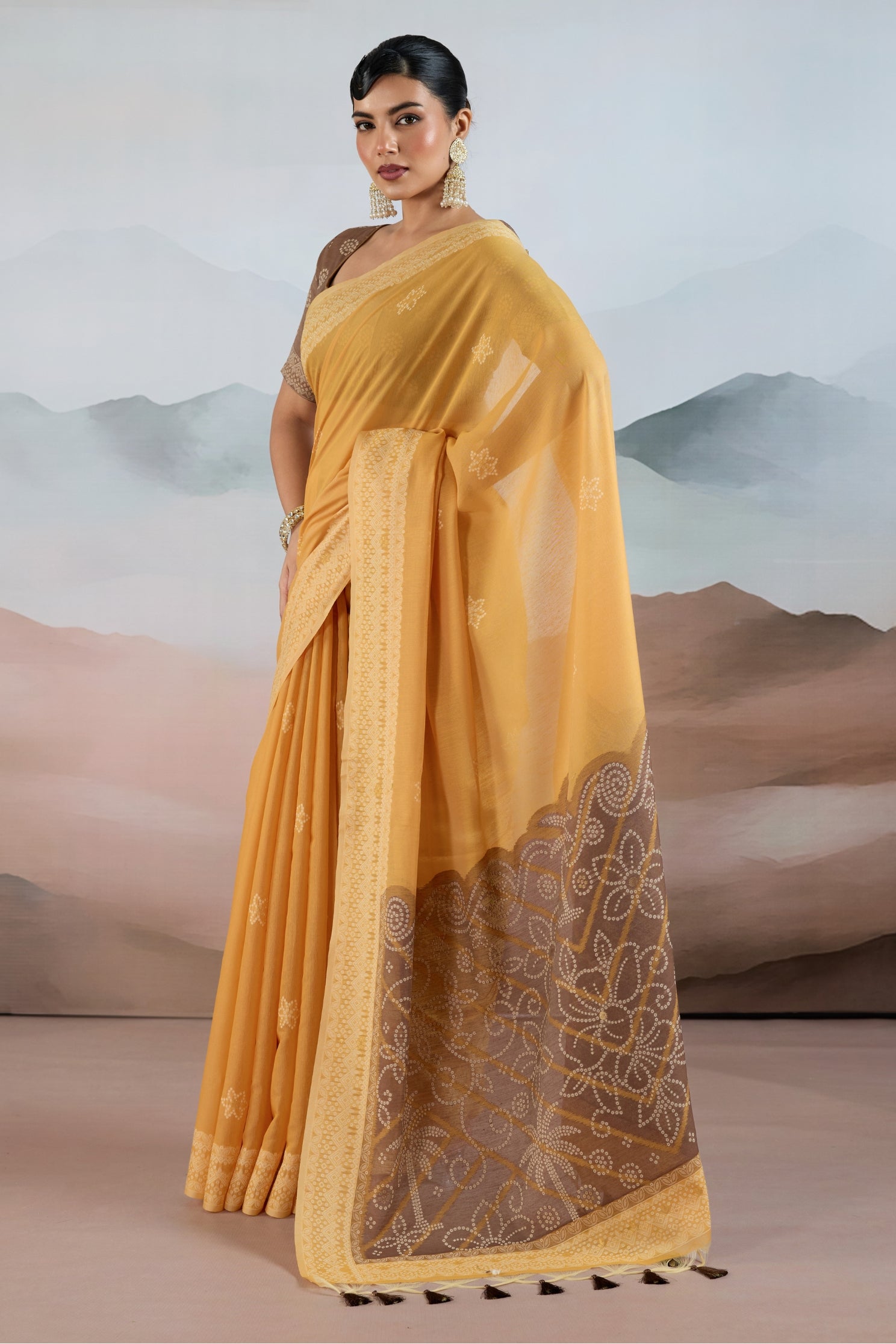Buy MySilkLove Corn Yellow Handloom Cotton Saree Online