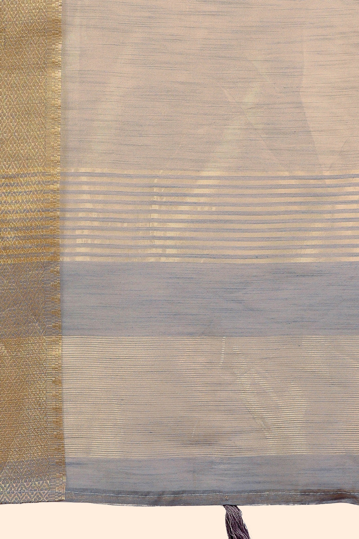 Buy MySilkLove Lace Cream Woven Organza Saree Online