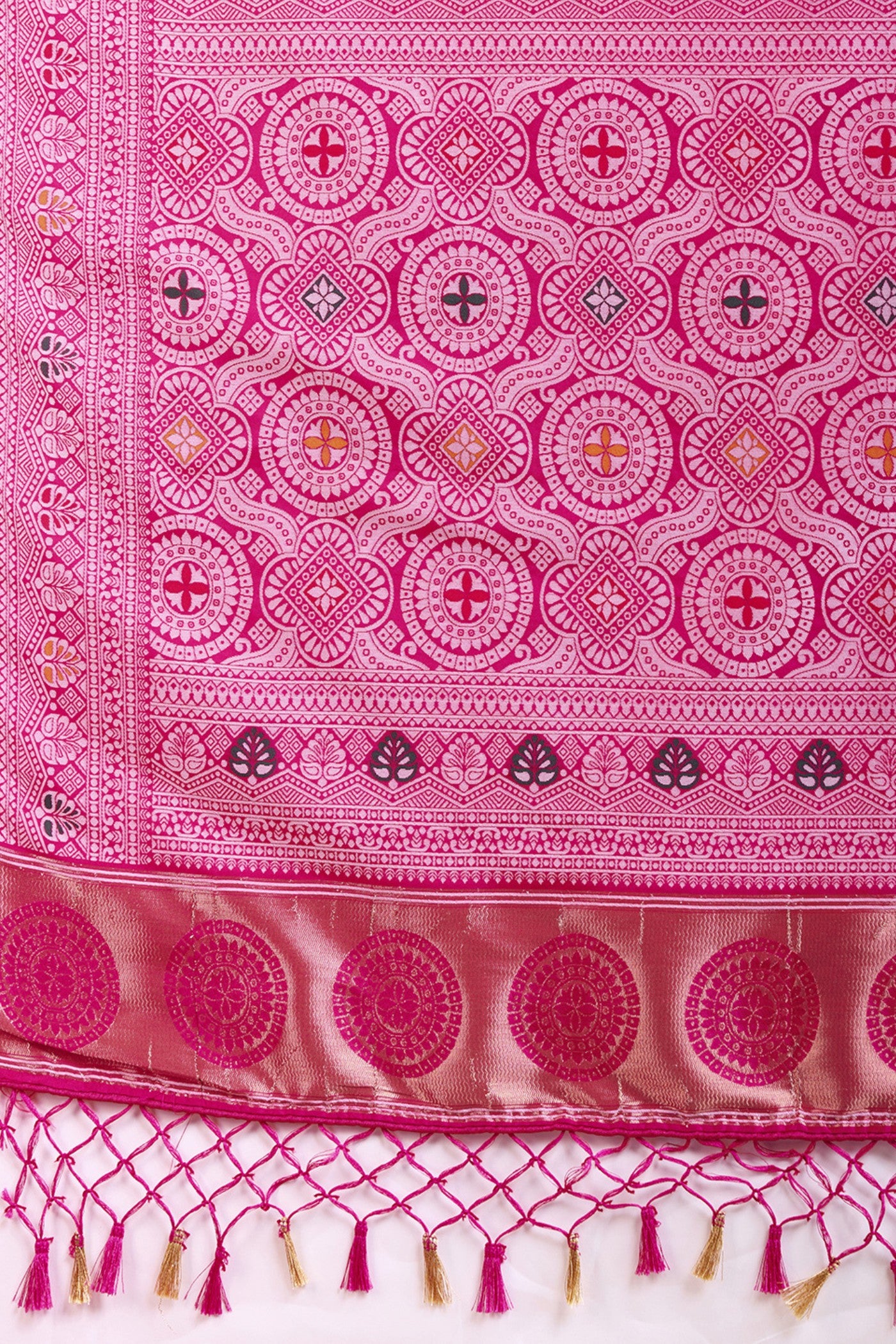 Buy MySilkLove Dark Pink Woven Banarasi Saree Online