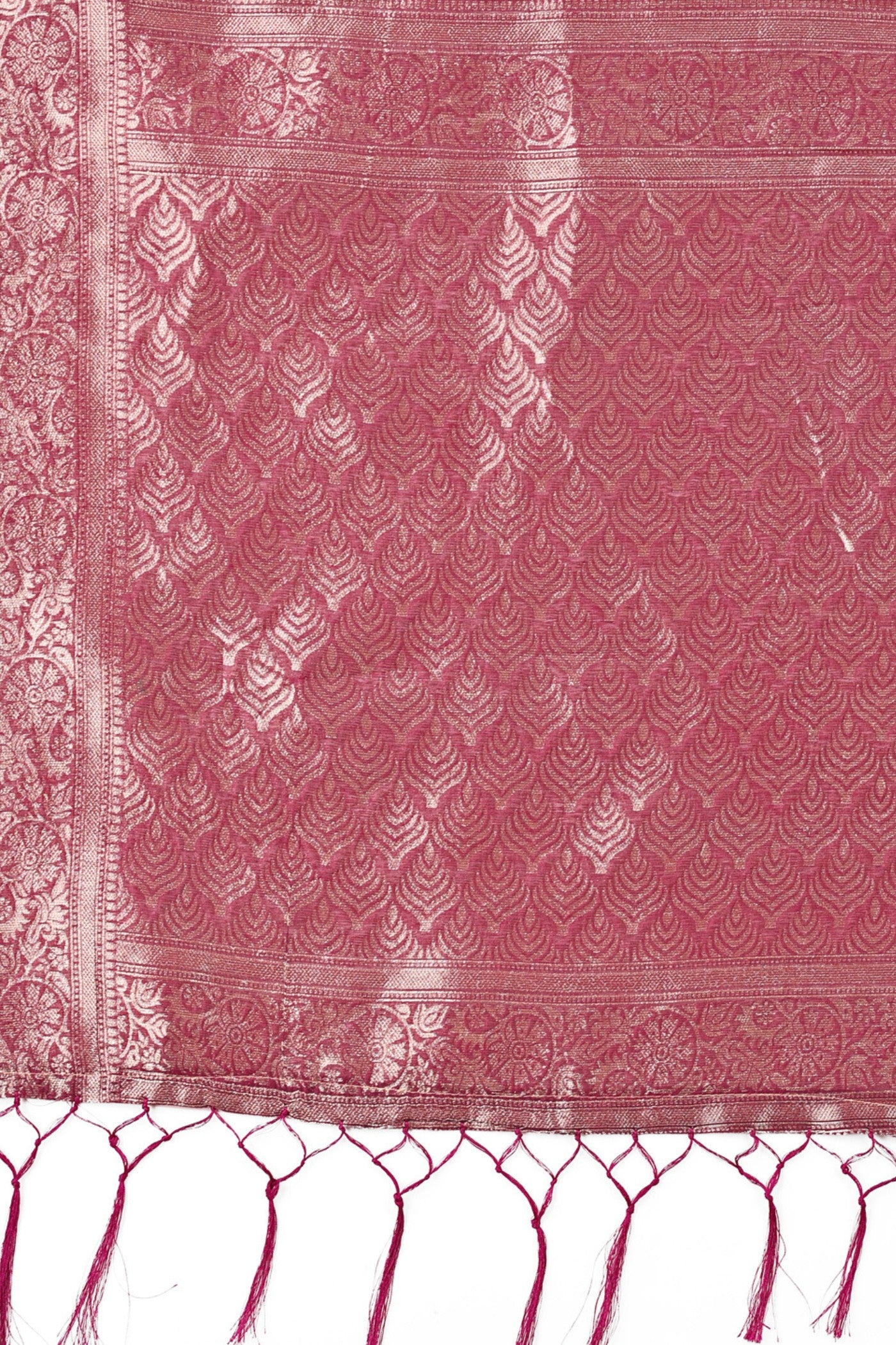 Buy MySilkLove Grape Purple Woven Cotton Saree Online