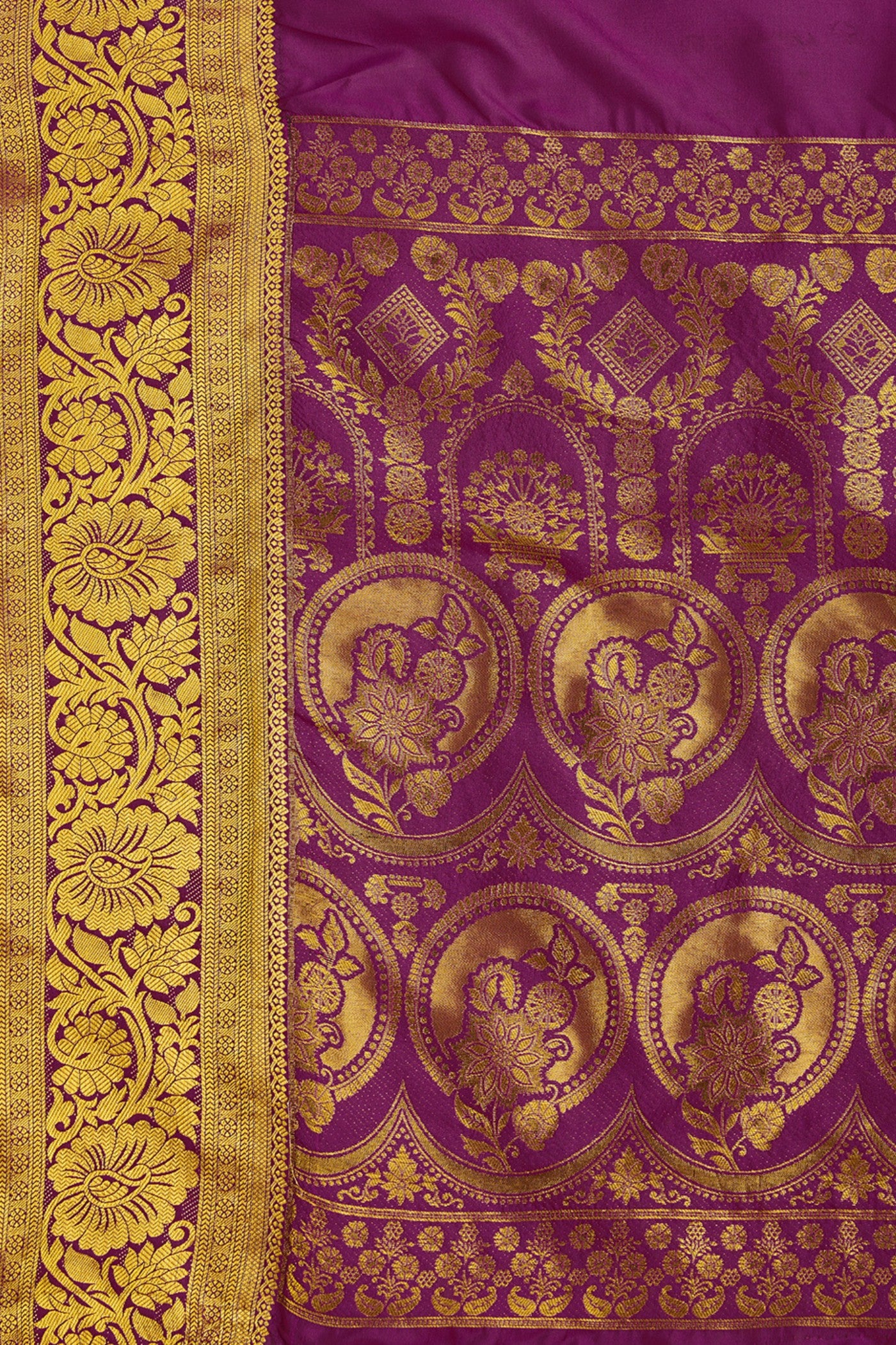 Buy MySilkLove Jacarta Purple Woven Banarasi Saree Online