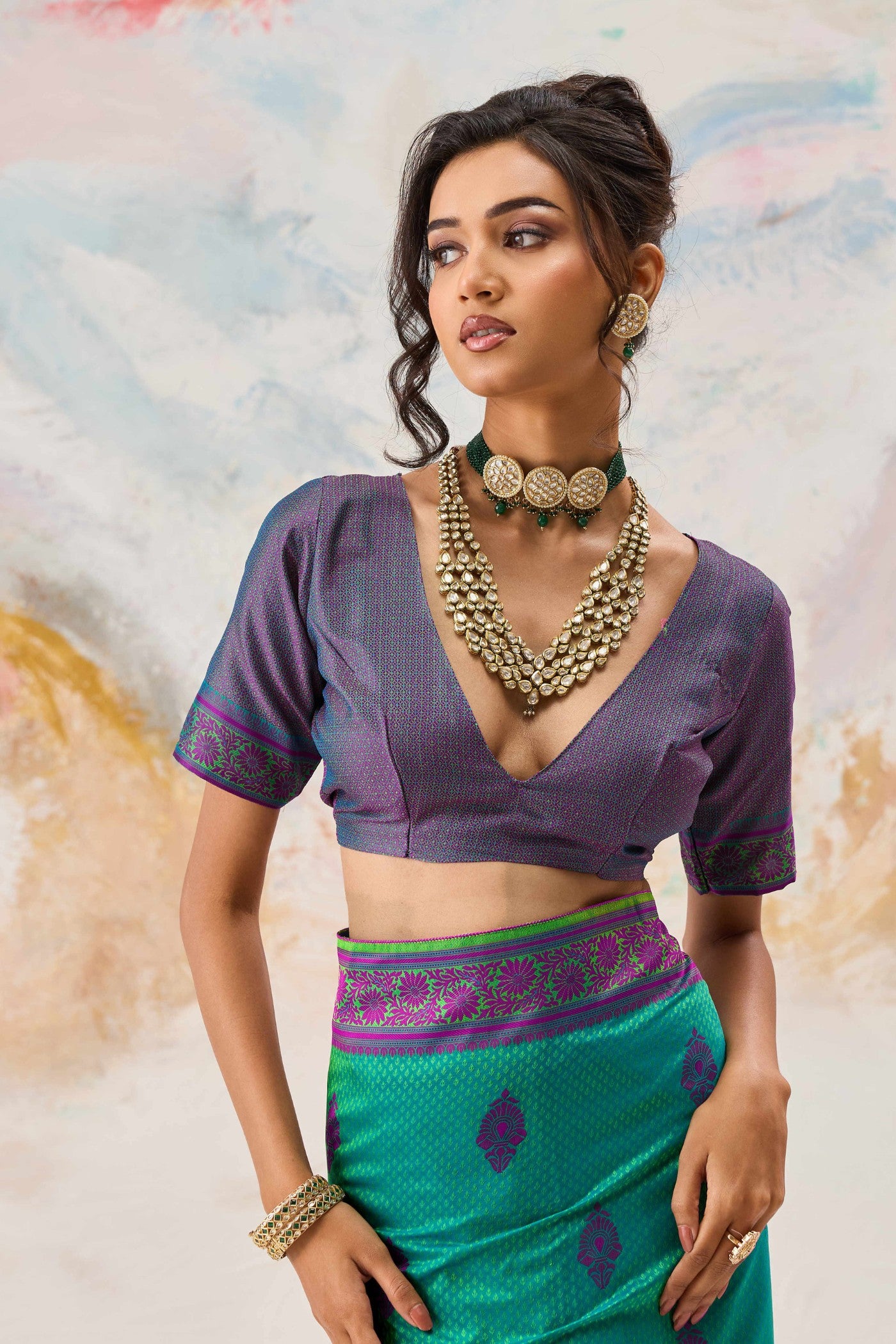 Buy MySilkLove Myrtle Green Woven Tanchoi Kanjivaram Saree Online