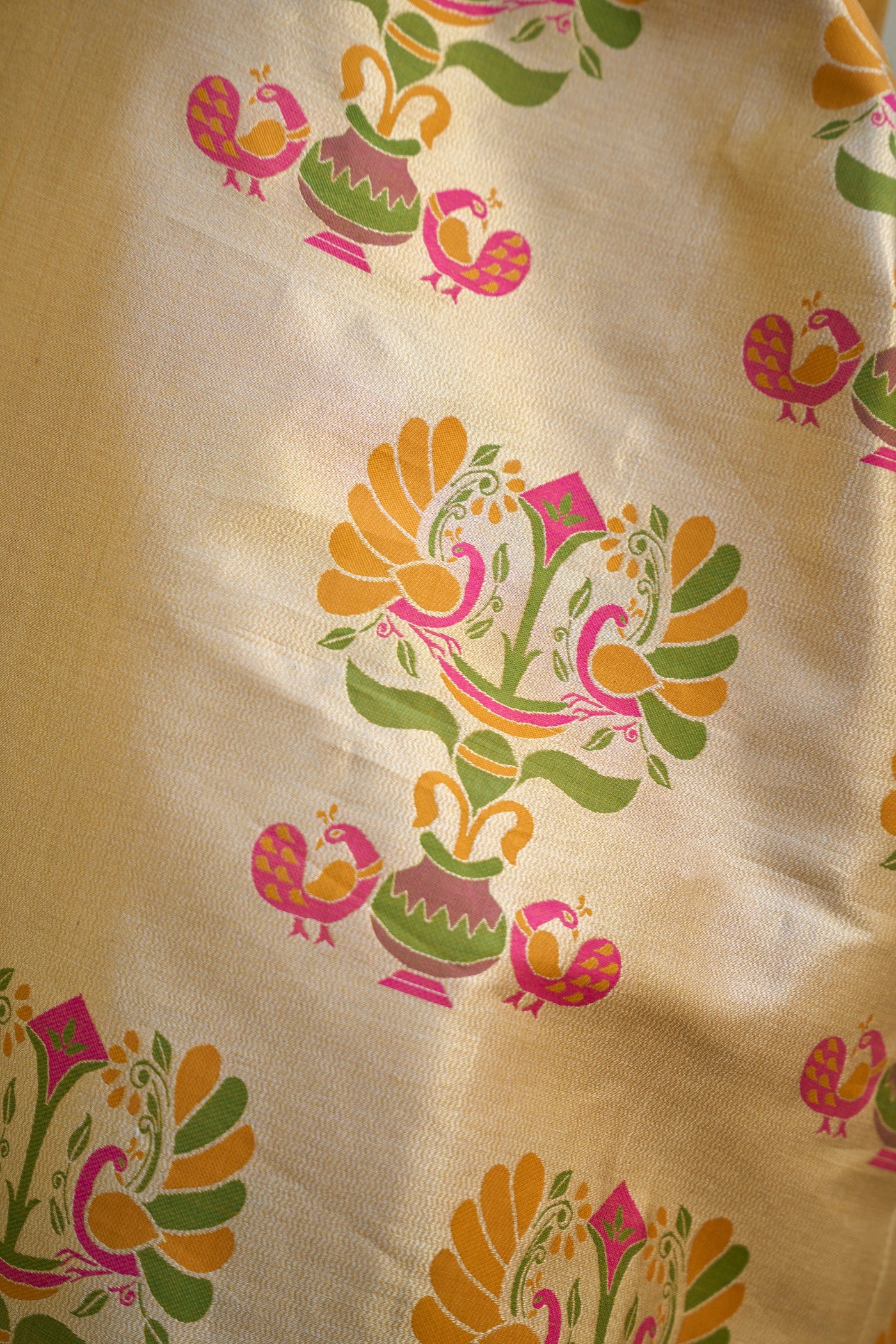 Buy MySilkLove Sunny Yellow Handllom Cotton Saree Online