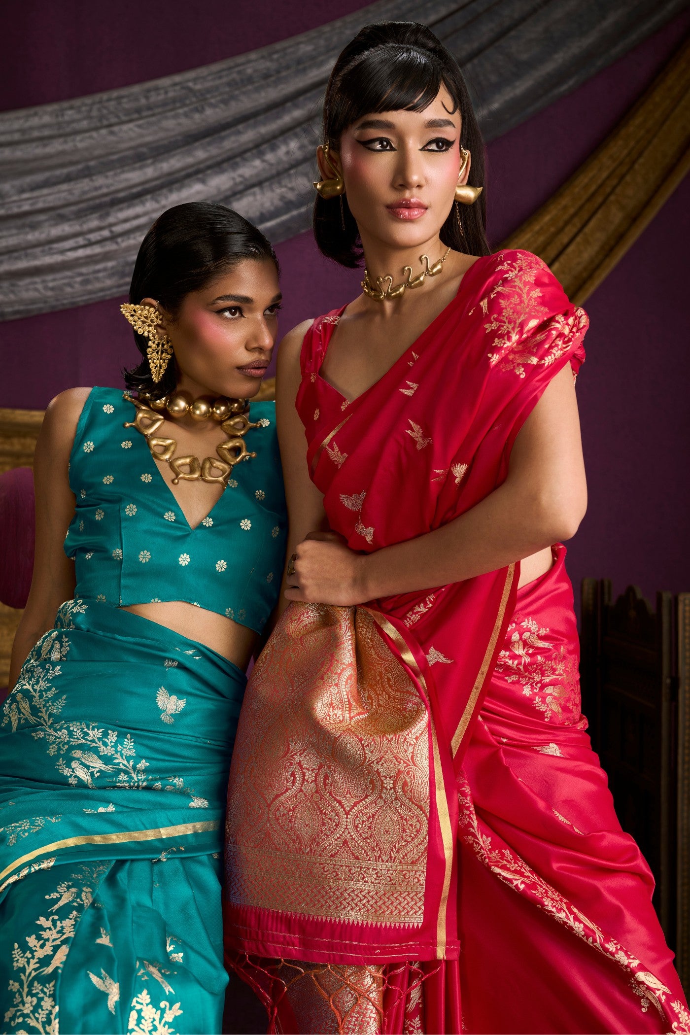 Buy MySilkLove Spring Green Handloom Satin Silk Saree Online