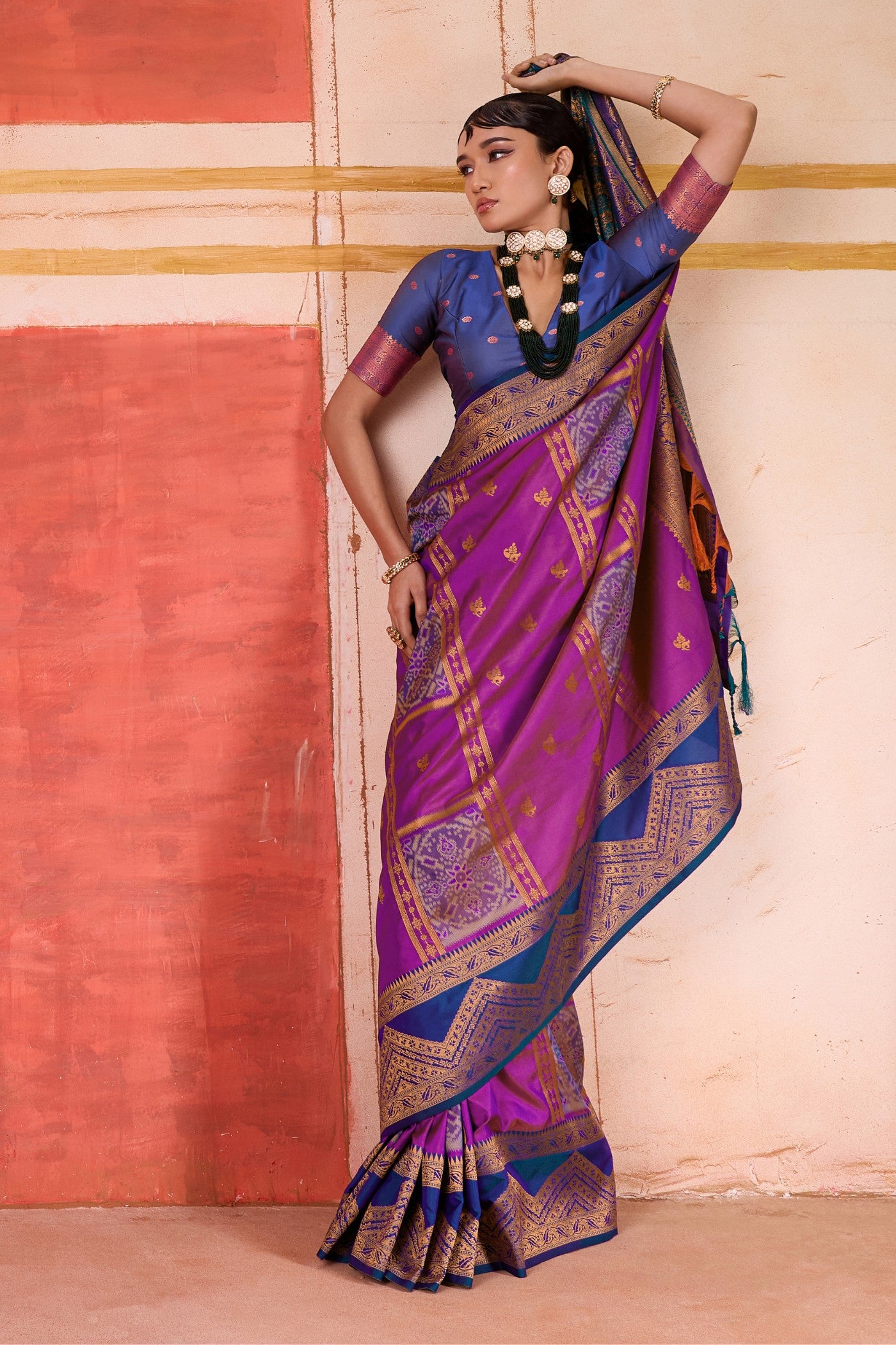 MySilkLove Fuchsia Purple Banarasi Handloom Saree