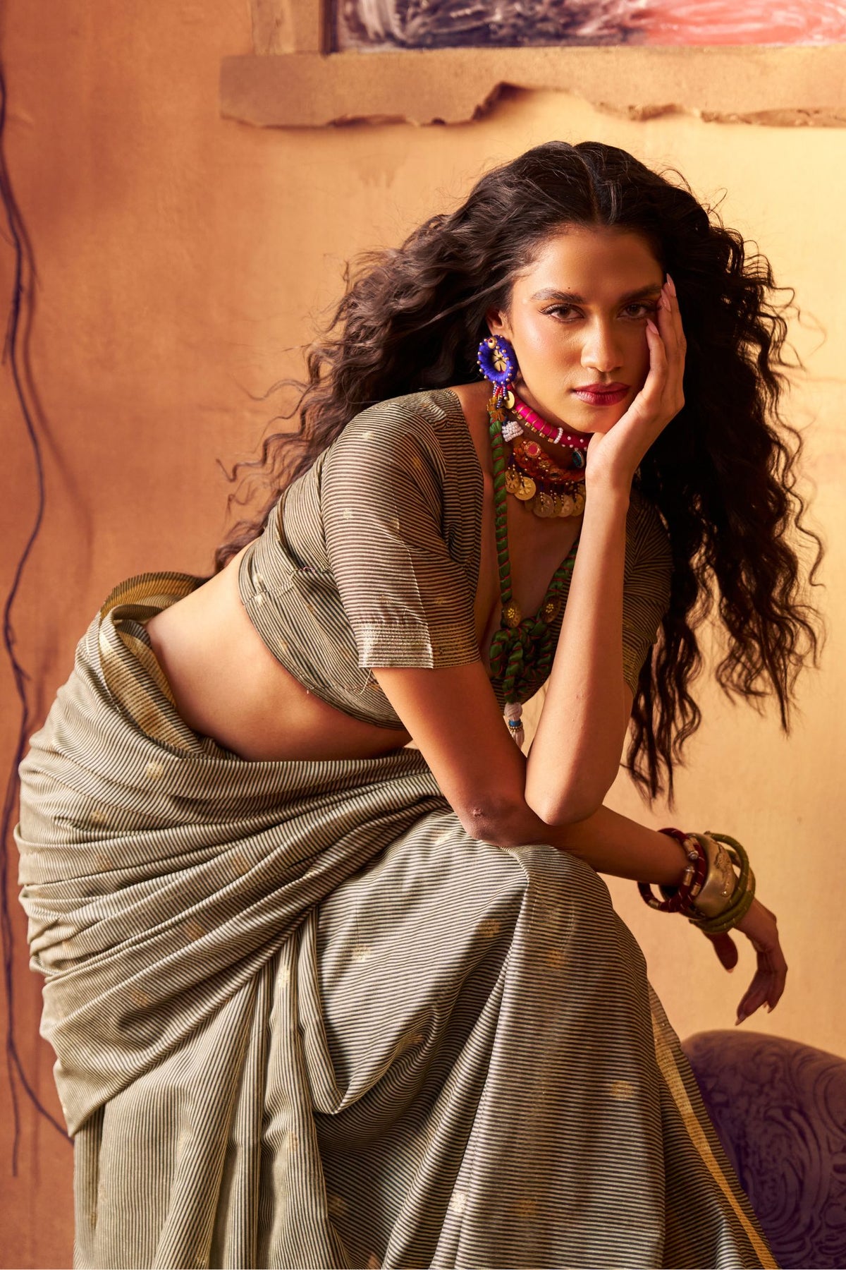 Buy MySilkLove Zodic Grey Banarasi Handloom Silk Saree Online