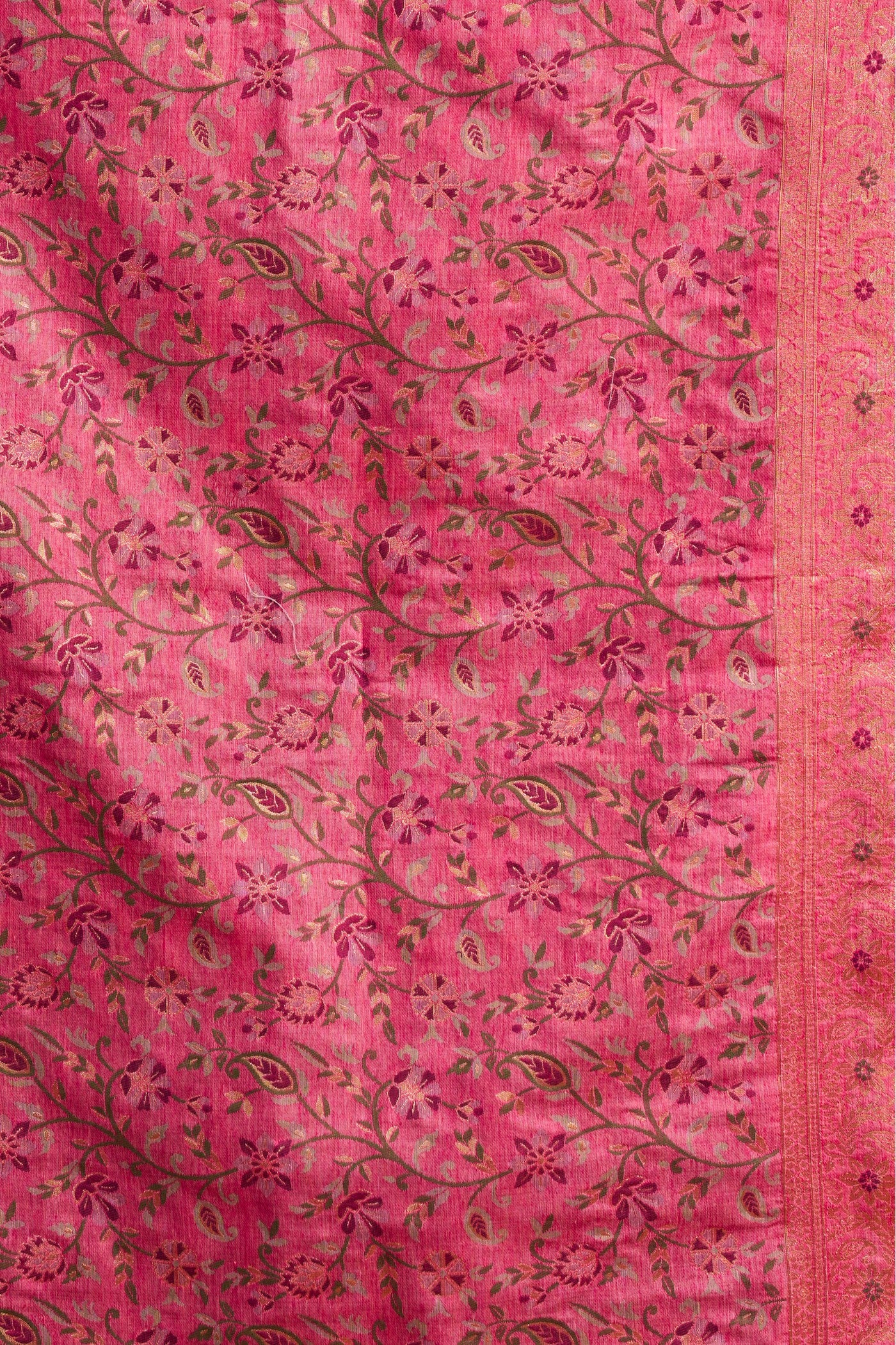 Buy MySilkLove Fuchsia Pink Handloom Cotton Saree Online