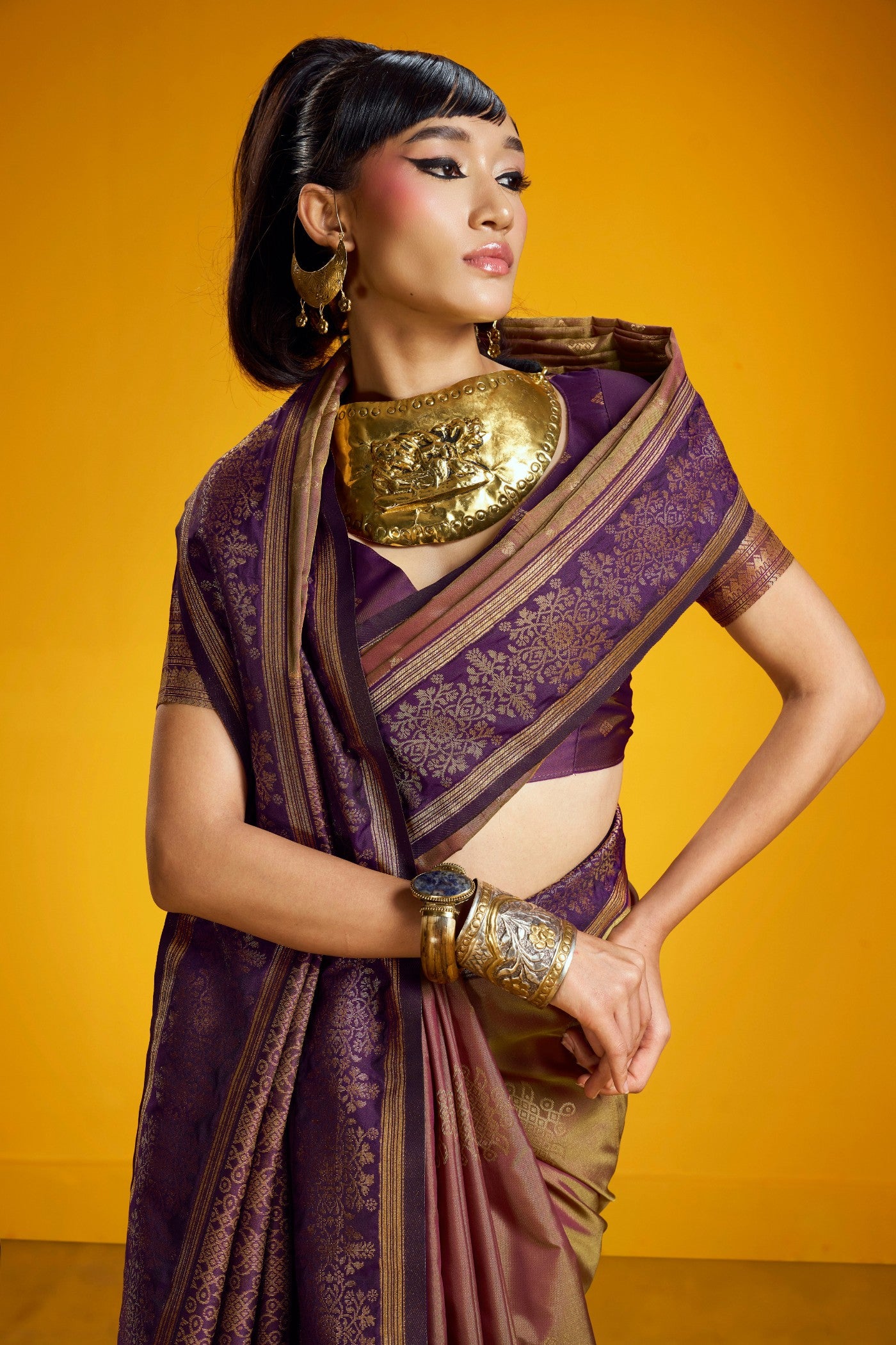 MySilkLove Sepia Brown Banarasi Handloom Soft Silk Saree