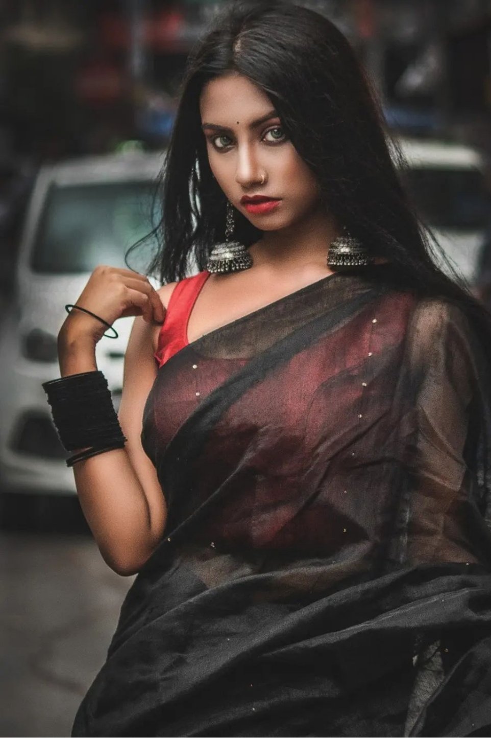 Buy MySilkLove Stone Black Black Cotton Sequence Saree Online