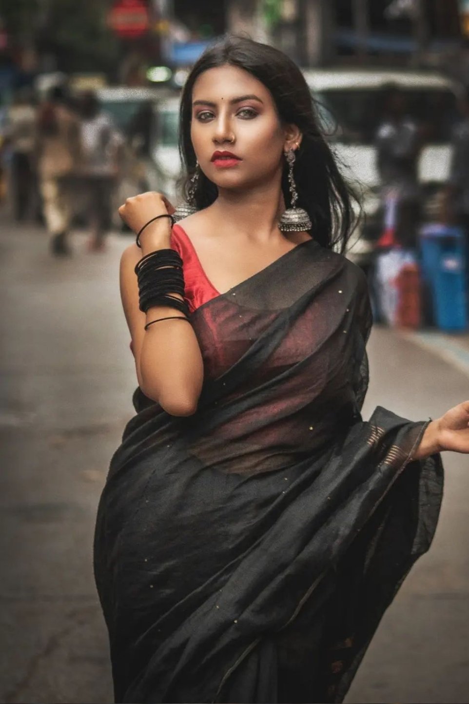 Buy MySilkLove Stone Black Black Cotton Sequence Saree Online