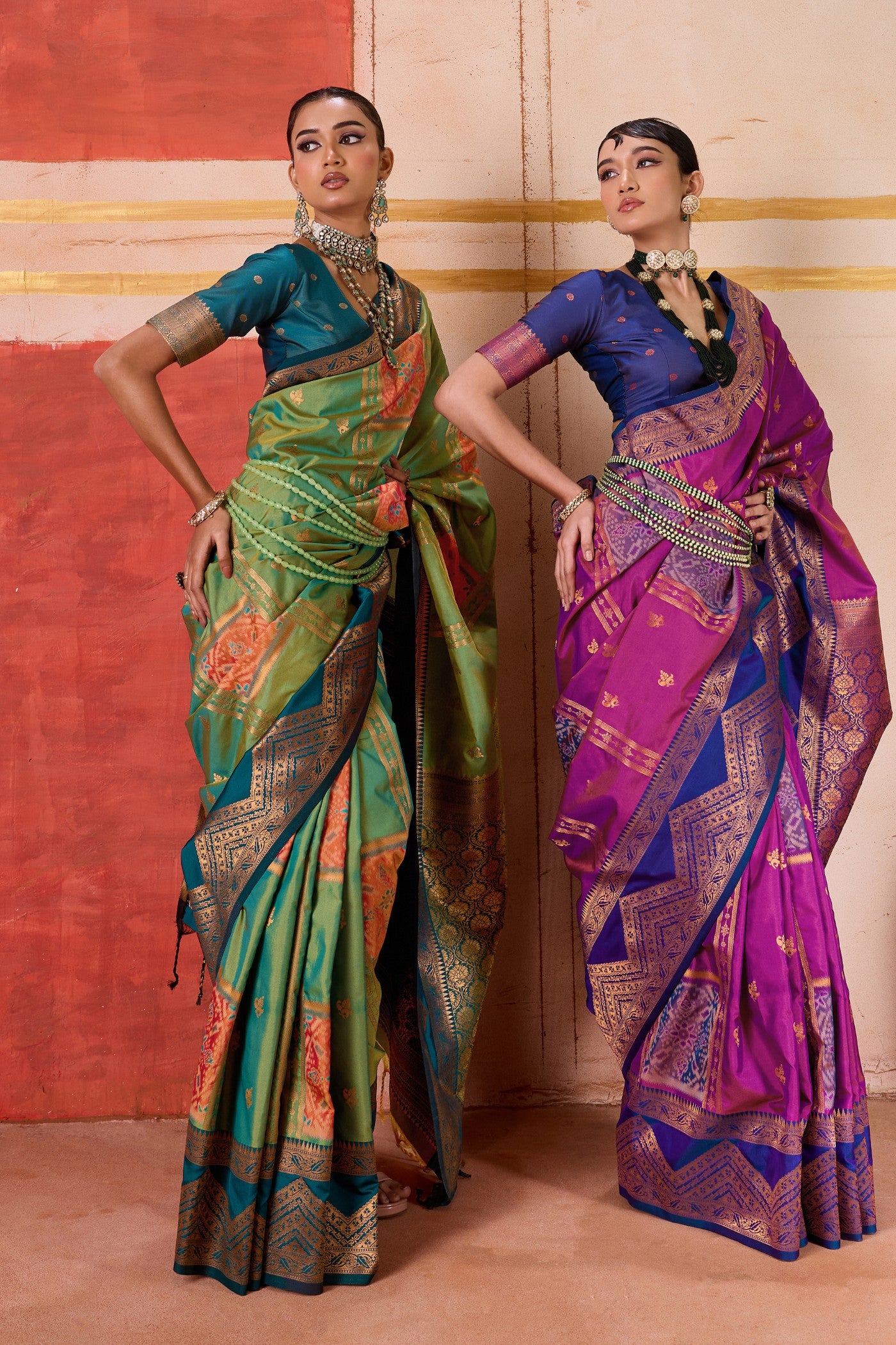 Buy MySilkLove Fuchsia Purple Banarasi Handloom Saree Online