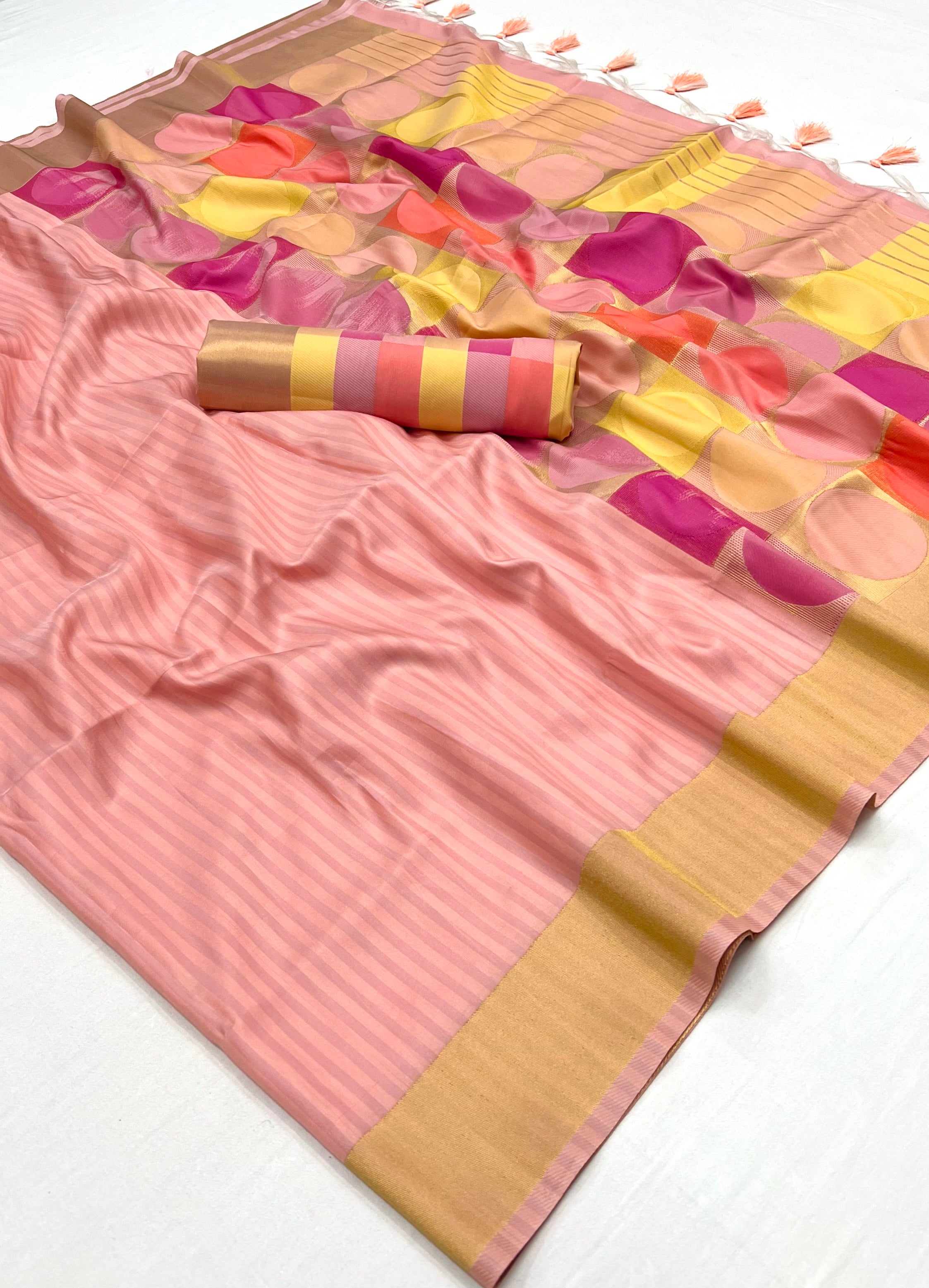 Buy MySilkLove Dahlia Pink Banarasi Handloom Saree Online