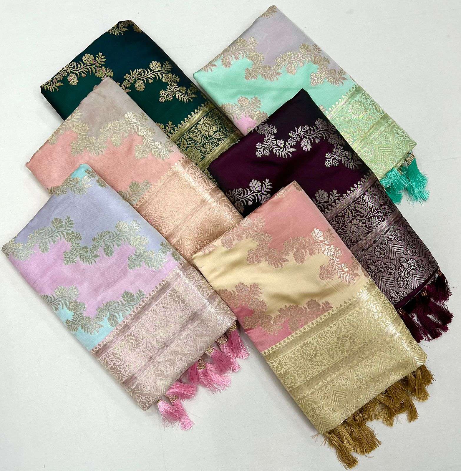 Buy MySilkLove Plum Peach Banarasi Handloom Rangkat Weaving Saree Online