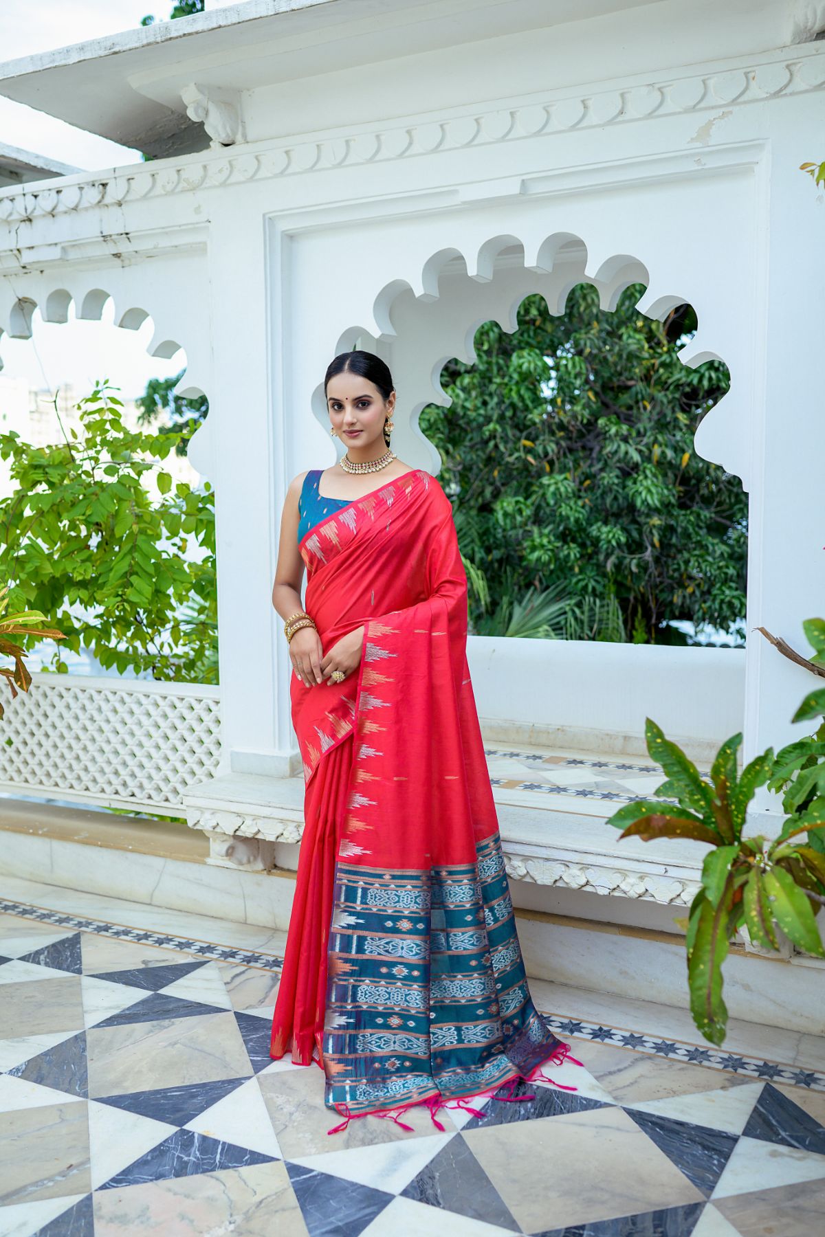 Buy MySilkLove Rose Red South Silk Saree Online