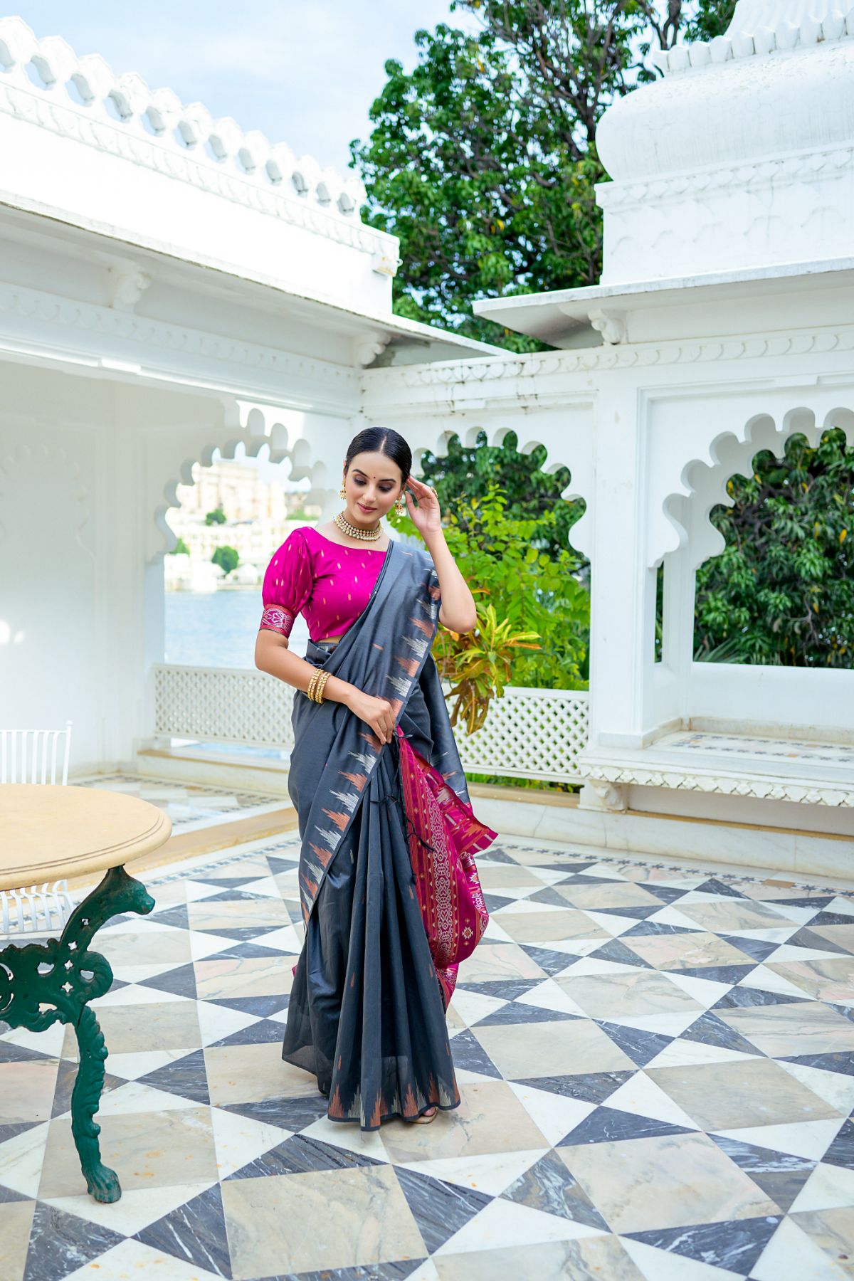 Buy MySilkLove Royal Grey South Silk Saree Online