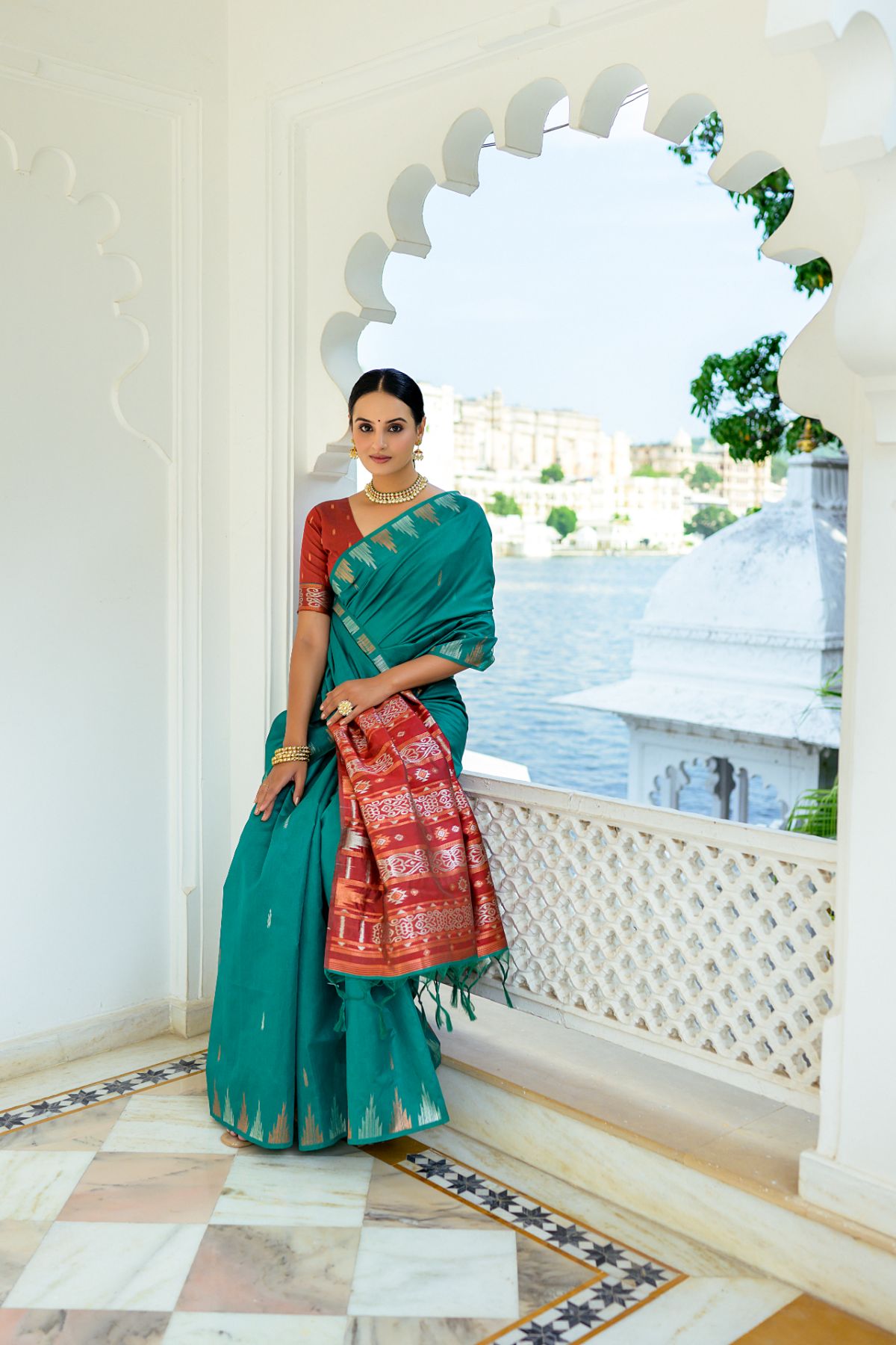 MySilkLove Caribbean Green South Silk Saree