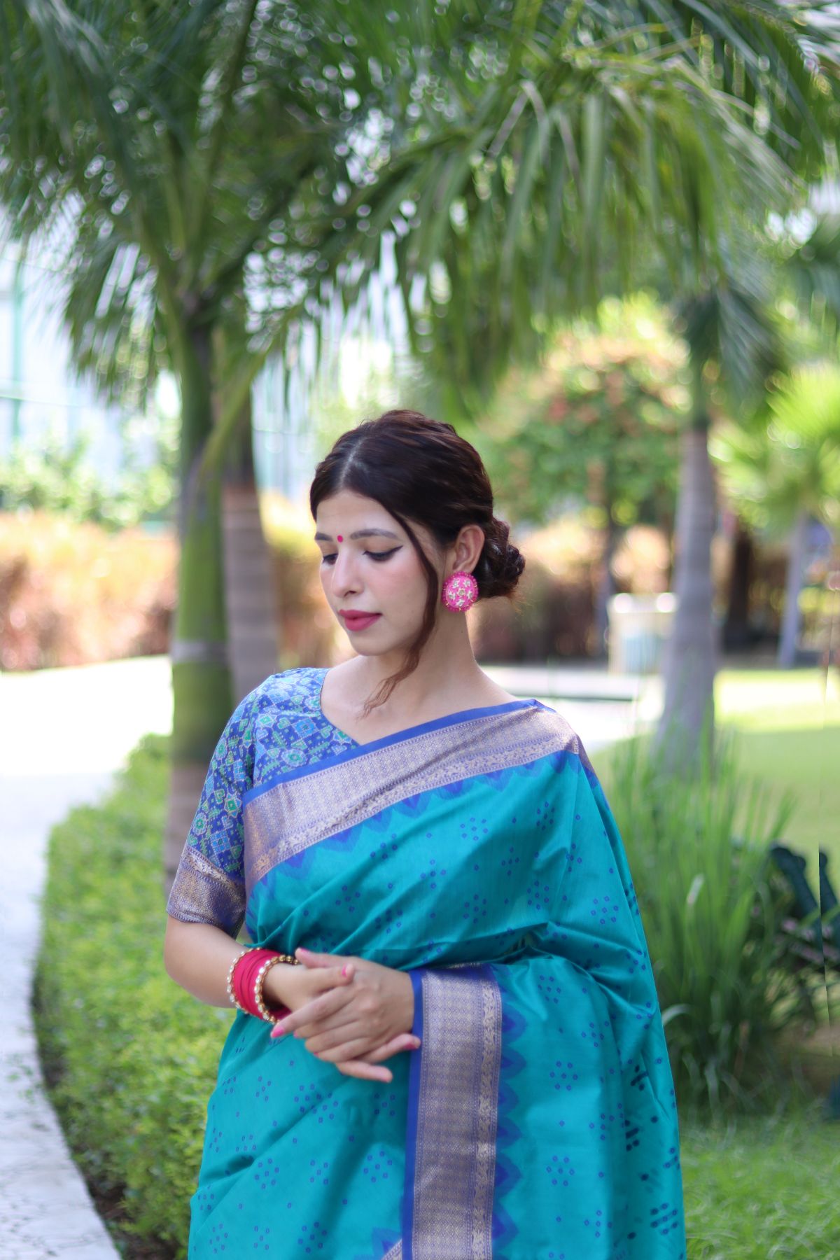 Buy MySilkLove Scooter Blue Soft Tussar Silk Saree Online