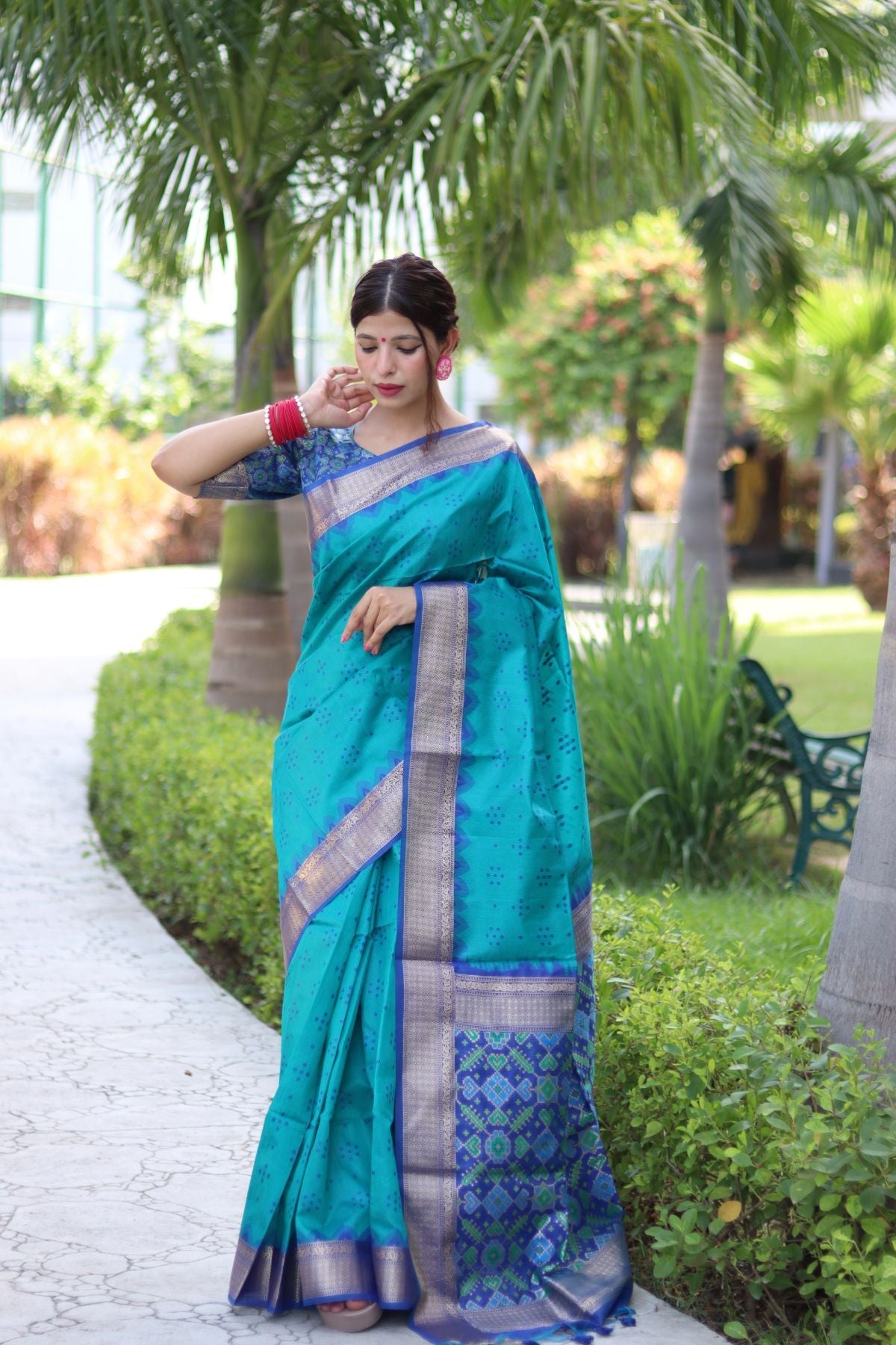 Buy MySilkLove Scooter Blue Soft Tussar Silk Saree Online