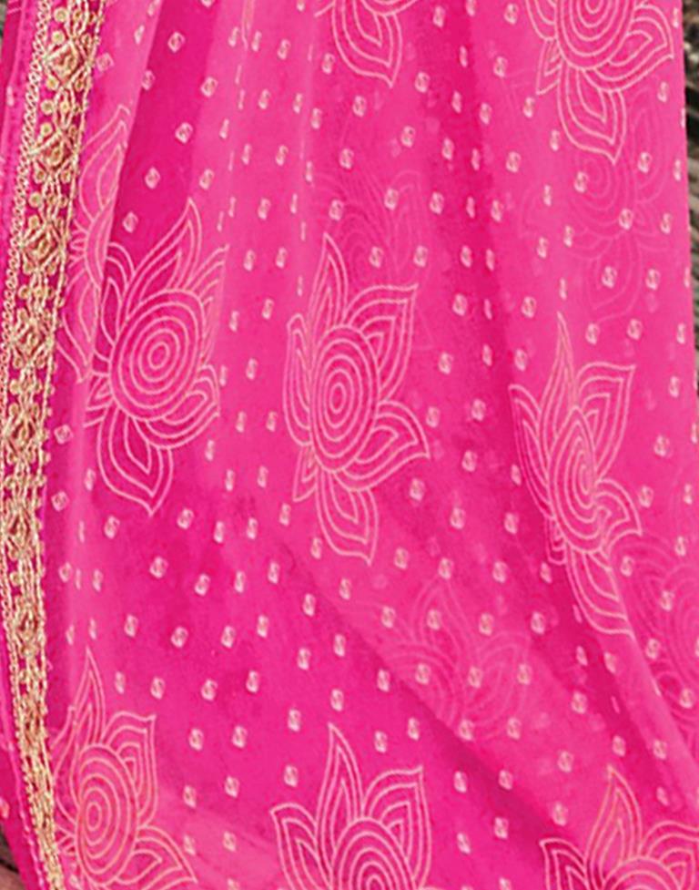 Buy MySilkLove French Rose Pink Georgette Bandhani Saree Online