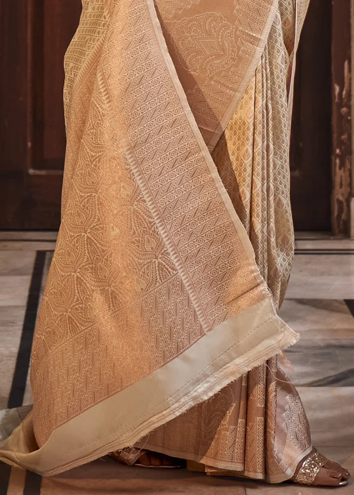 Buy MySilkLove Tumbleweed Golden Zari Woven Kanjivaram Saree Online