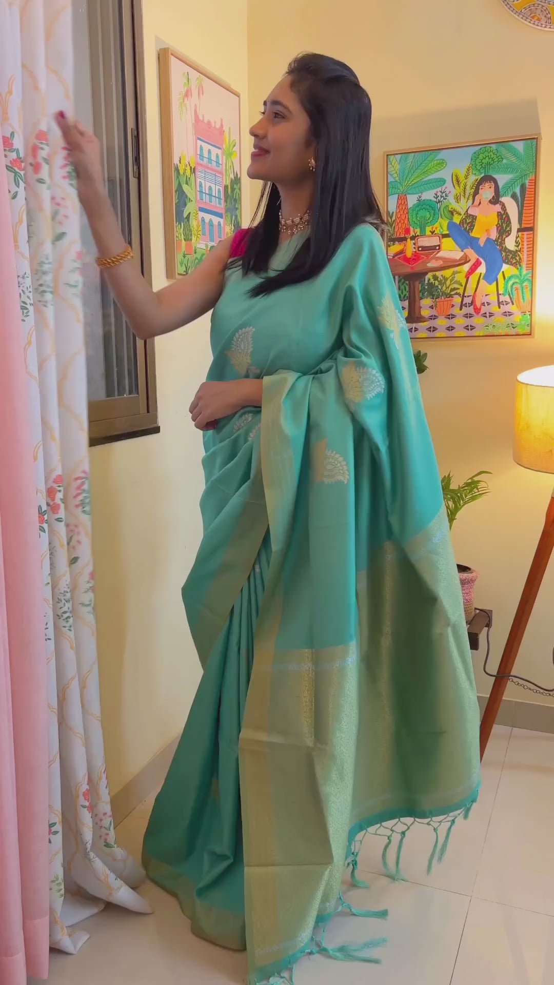 Buy MySilkLove Pastel Green Zari Woven South Silk Saree Online