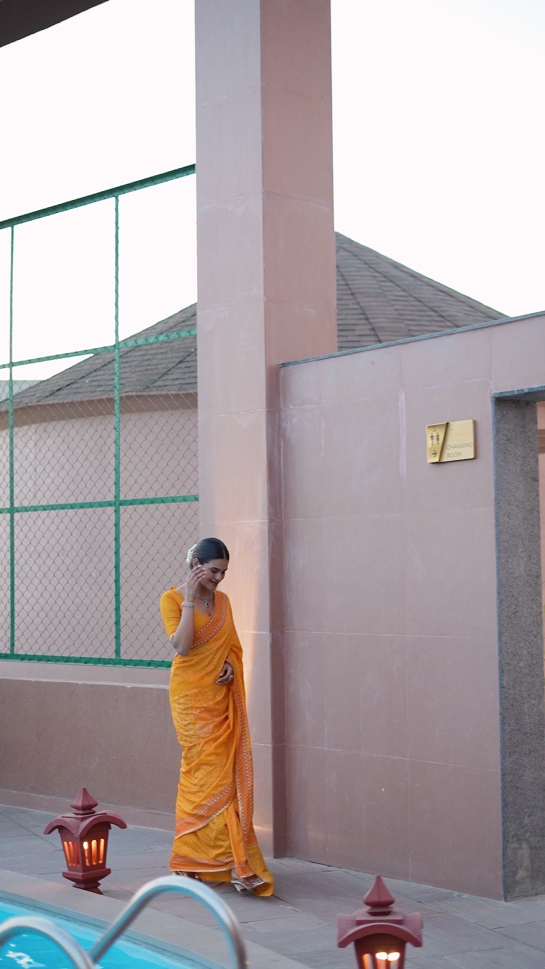 Buy MySilkLove Citrine Yellow Printed Cotton Saree Online