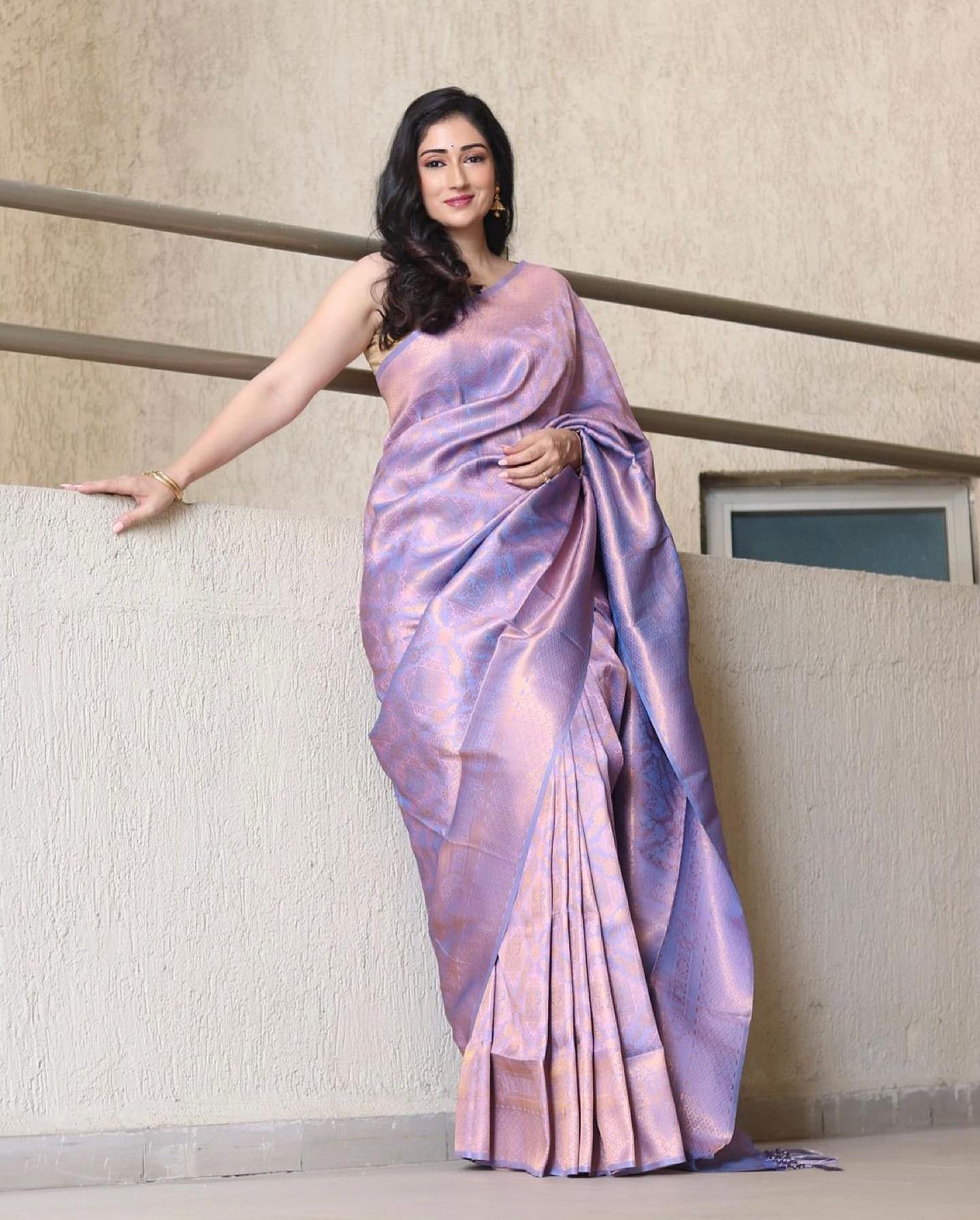 Buy MySilkLove Kimberly Purple Kanjivaram Woven Silk Saree Online