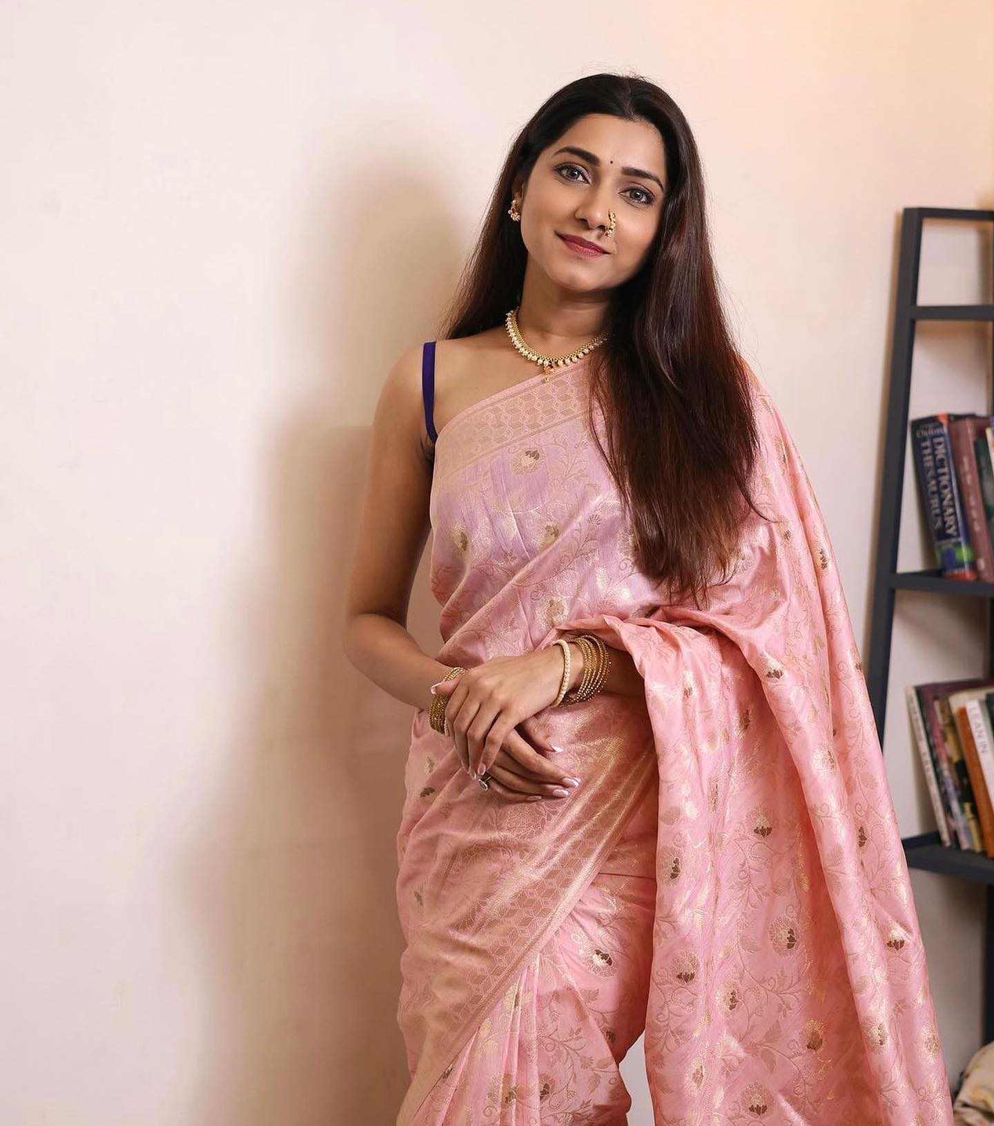 Buy MySilkLove Copper Rose Purple Tussar Woven Silk Saree Online