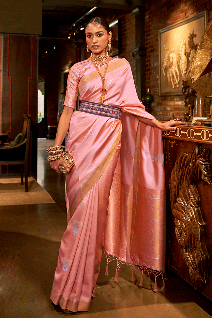 Monalisa Paints It All Pink In A Sheer Saree And Backless Blouse