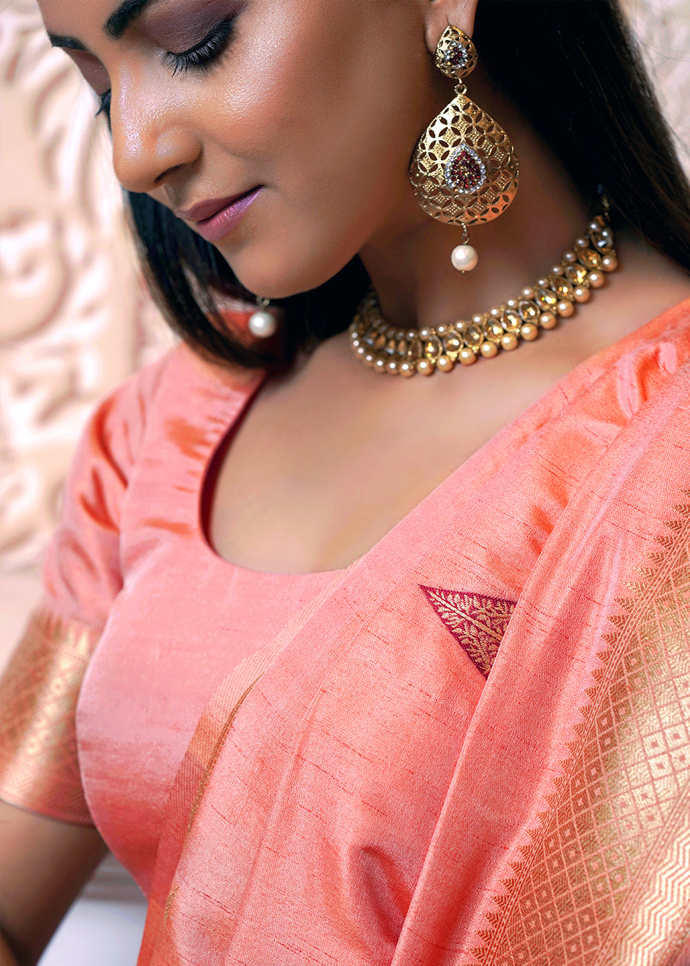 Buy MySilkLove Illusion Pink Banarasi Saree Online