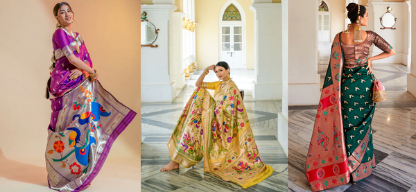 Paithani sarees and the different options they come in.