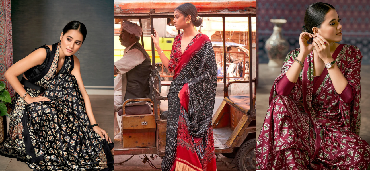 The Rise of Ajrakh Sarees in Ethnic Fashion