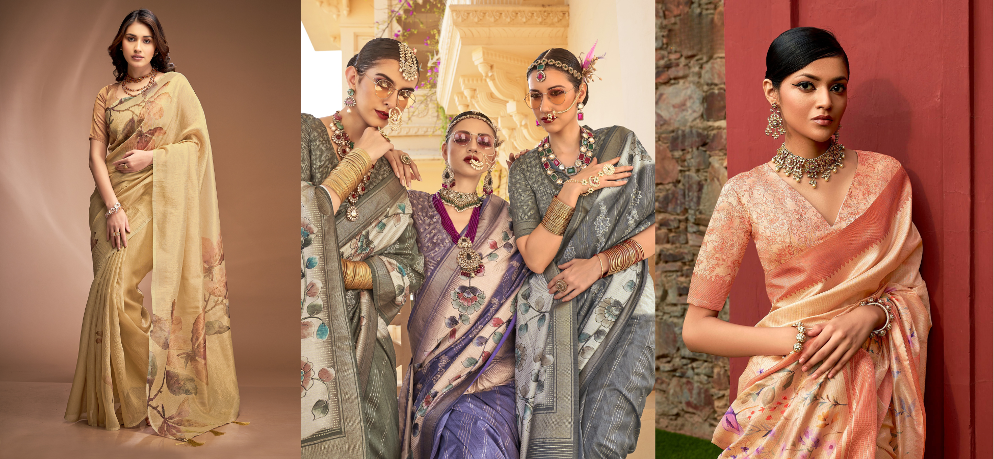 Floral Fantasy: Light & Airy Sarees for Summer