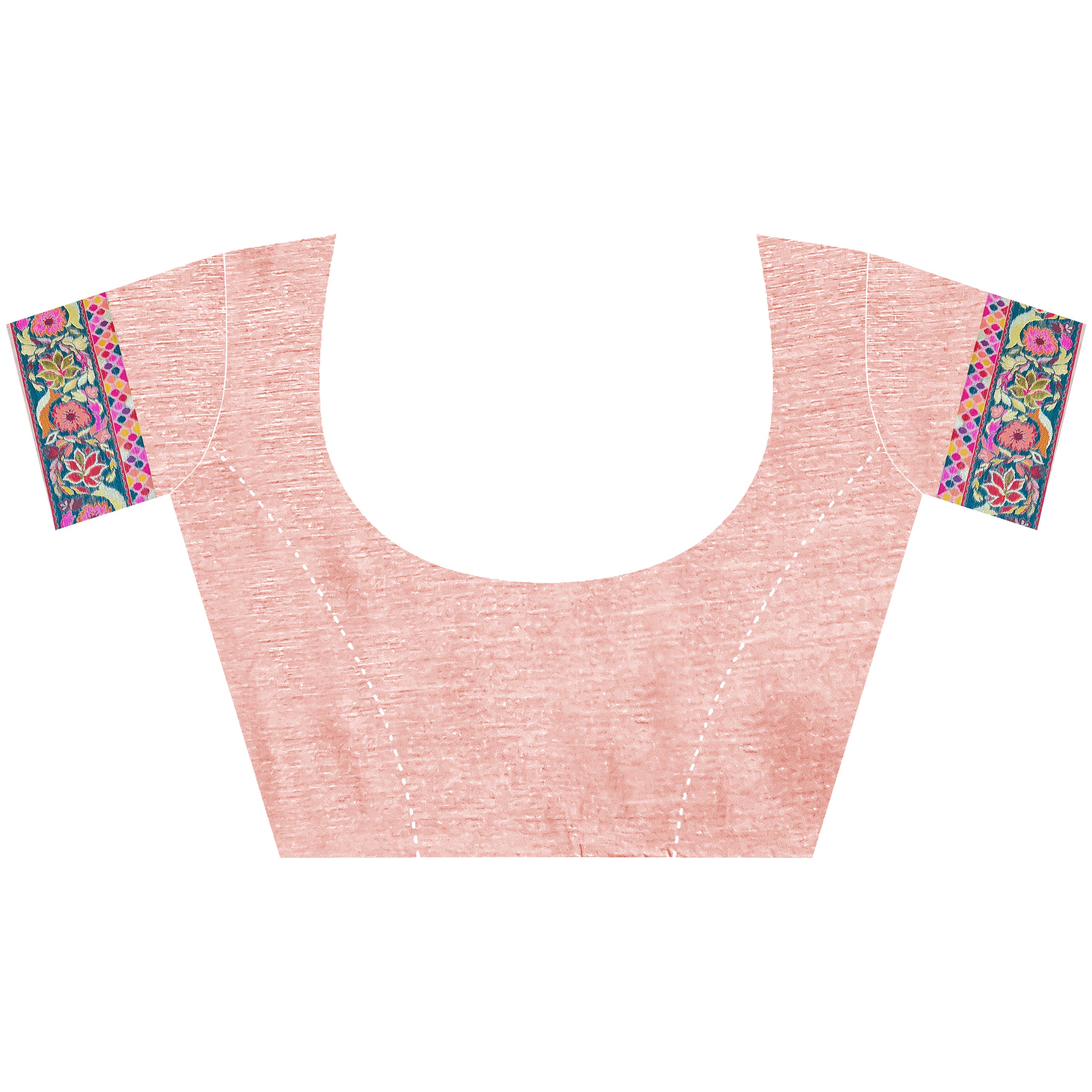 Buy MySilkLove Heather Peach Kashmiri Handloom Jamewar Saree Online