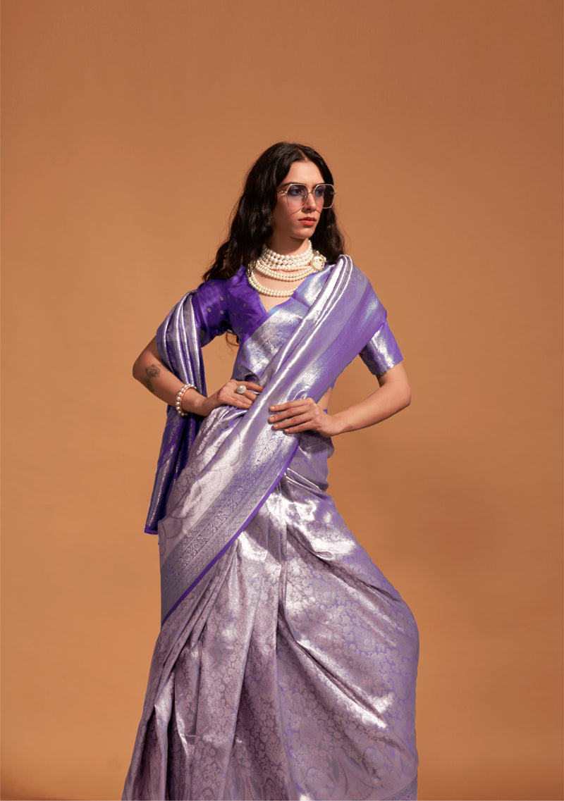 Buy Now Designer Organic Banarasi Sarees In Purple Color Royal Saree In  Best Price From Fashion Bazar.